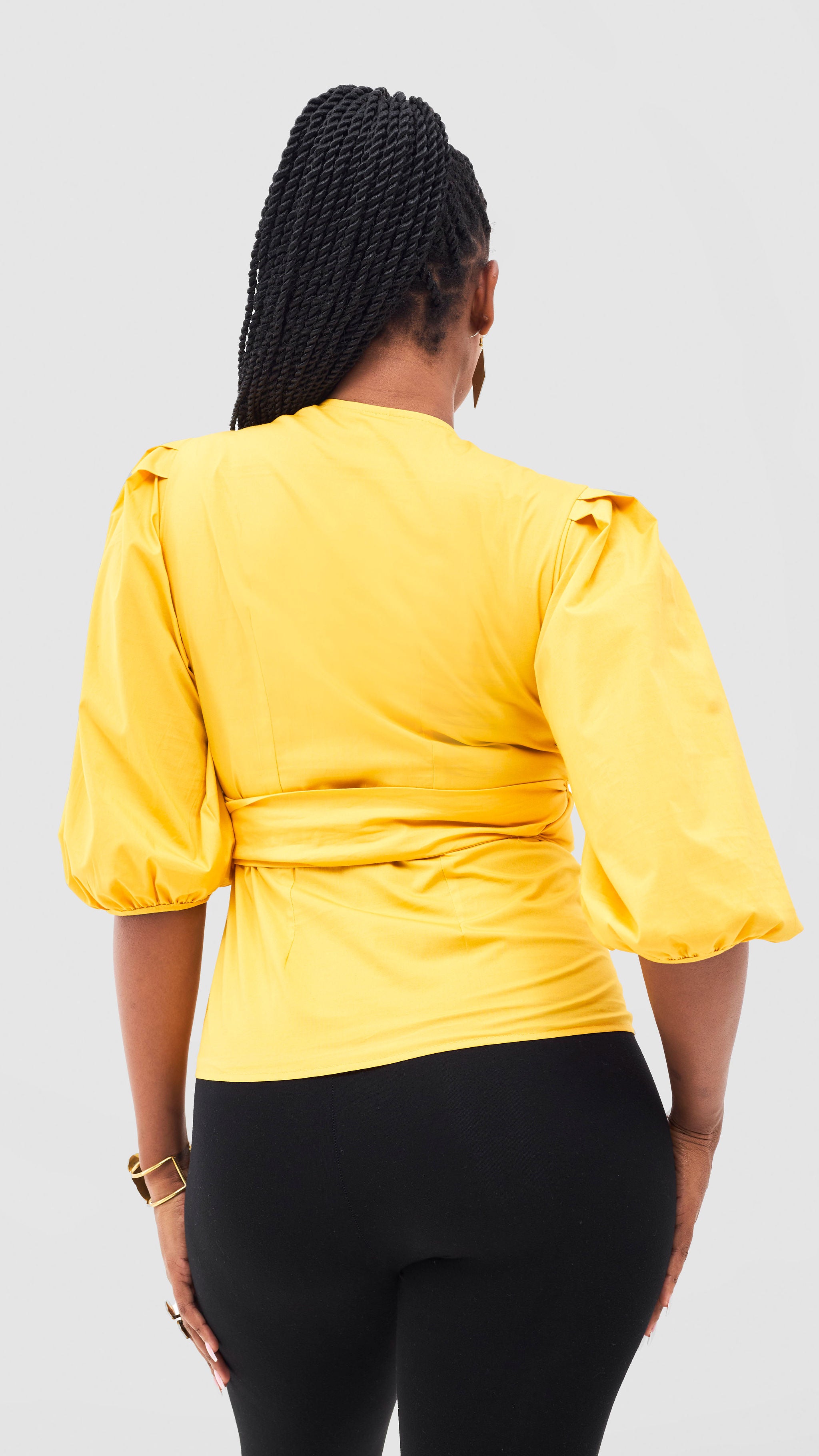 Safari Naledi Wrap Top - Mustard