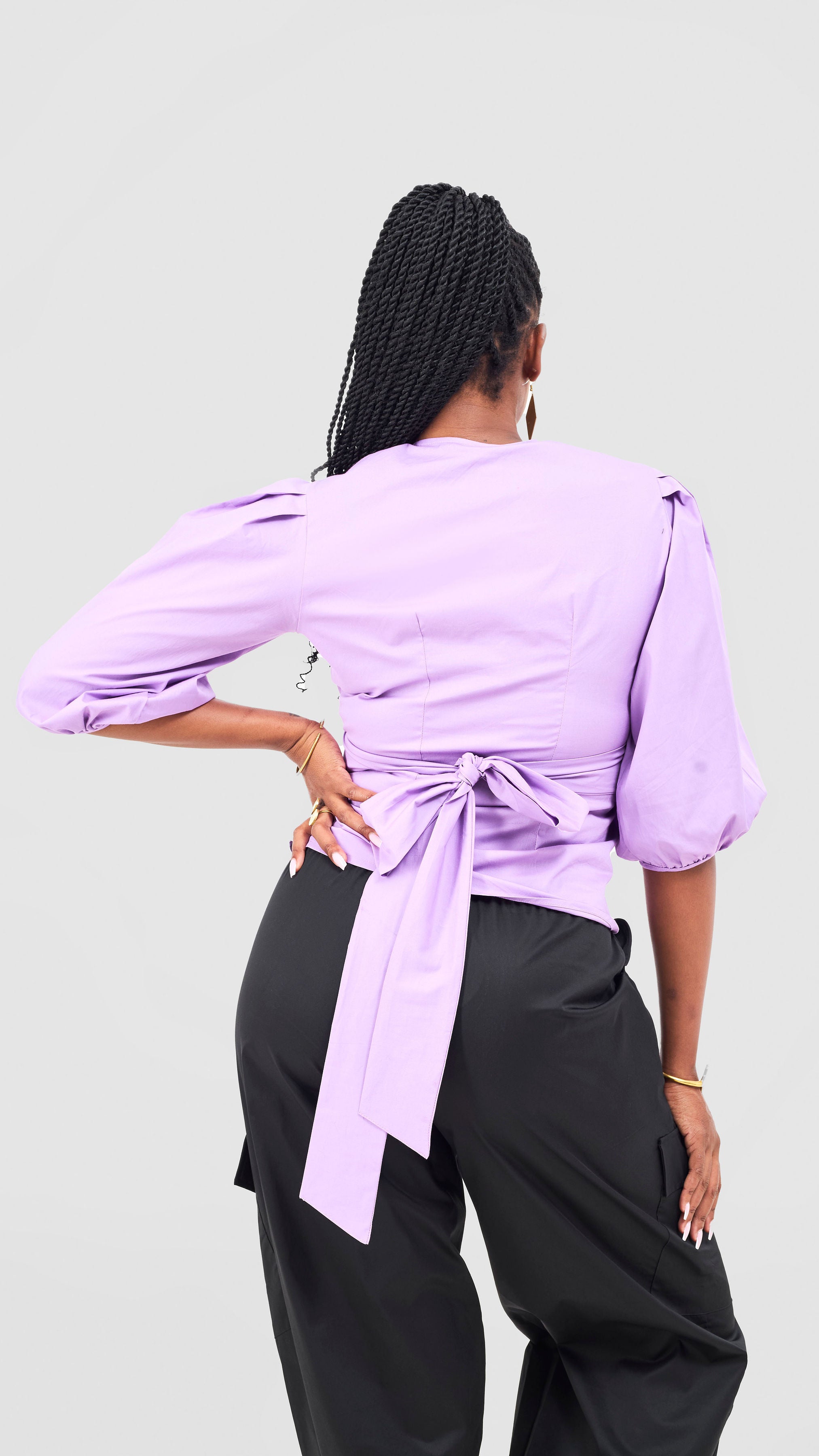Safari Naledi Wrap Top - Purple