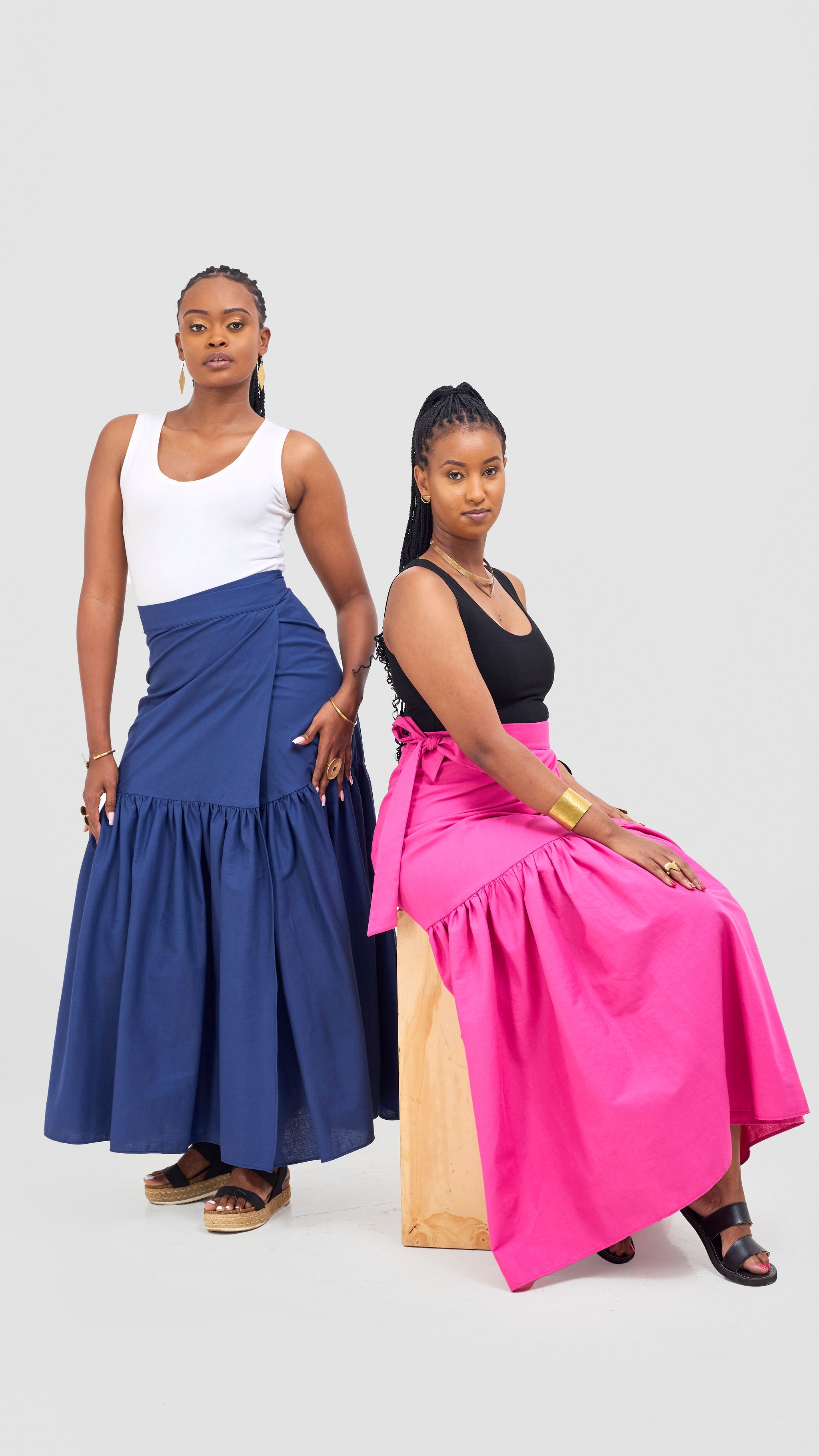 Safari Naledi Gathered Panel Maxi Skirt - Pink