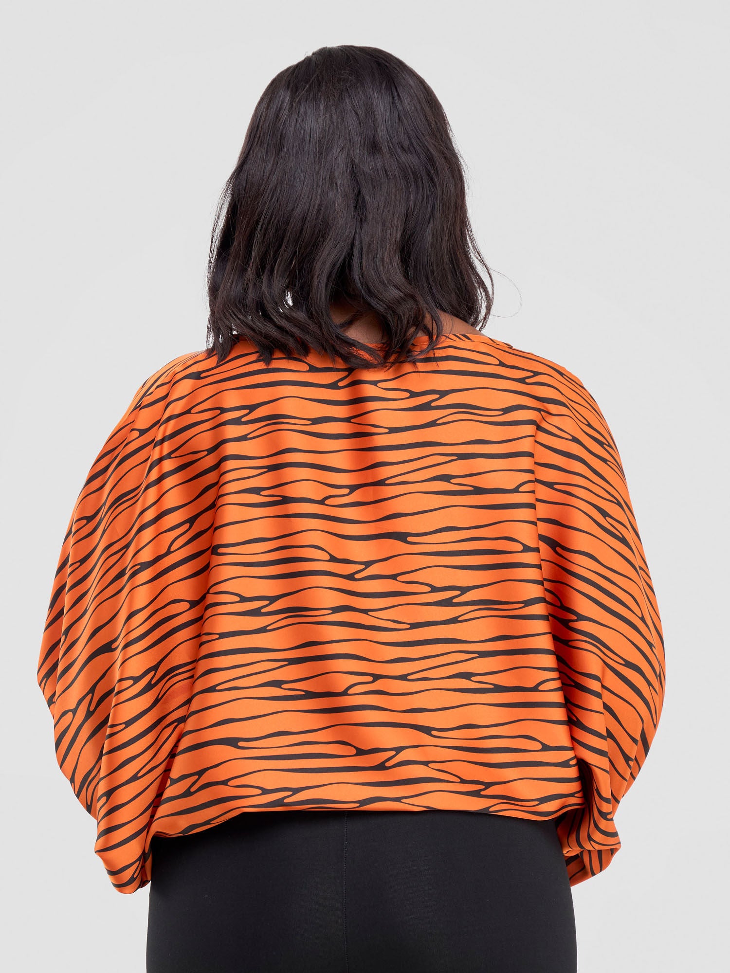 Vivo Chidii Batwing Top  - Rust / Black Sidi Print