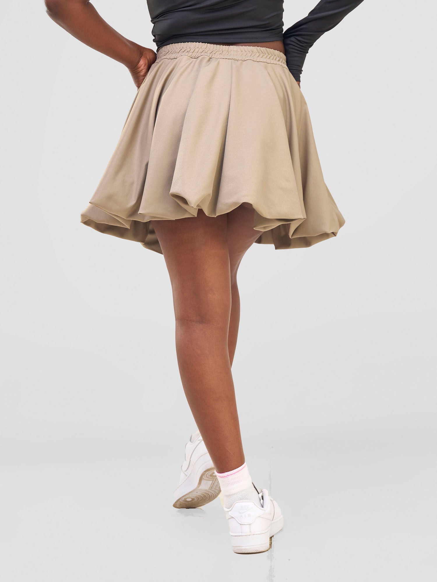 Zoya Temo Bubble Mini Skirt - Taupe