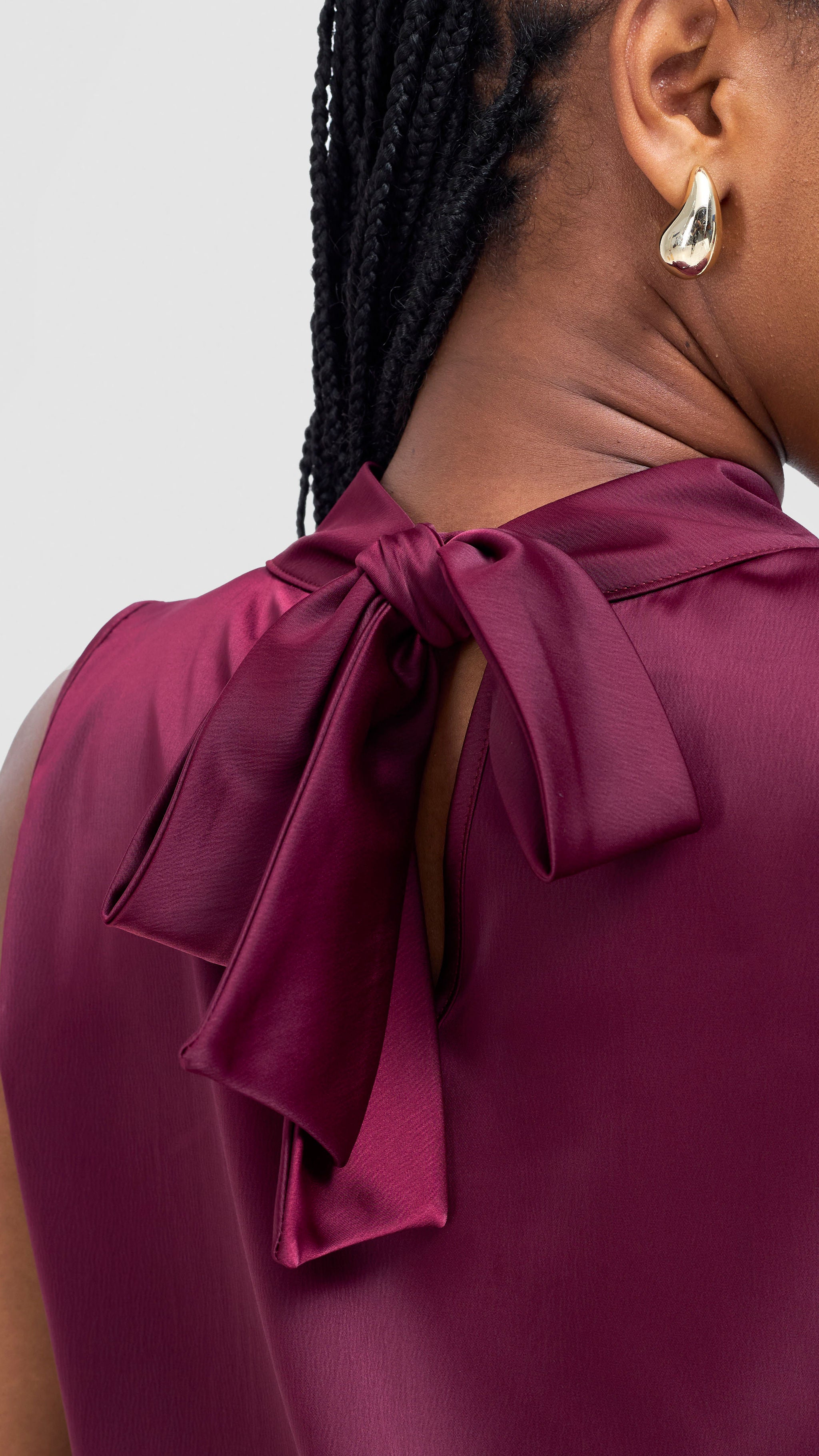 Vivo Takali Frilled Midi Dress - Maroon