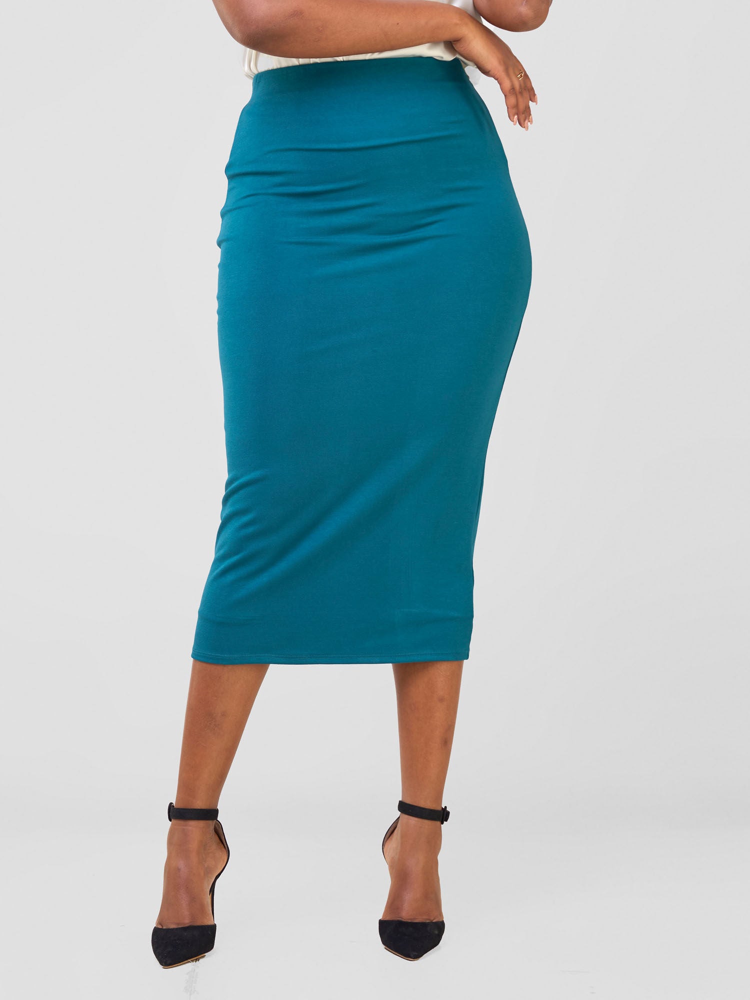 Vivo Basic Lined Capri Skirt - Teal Green