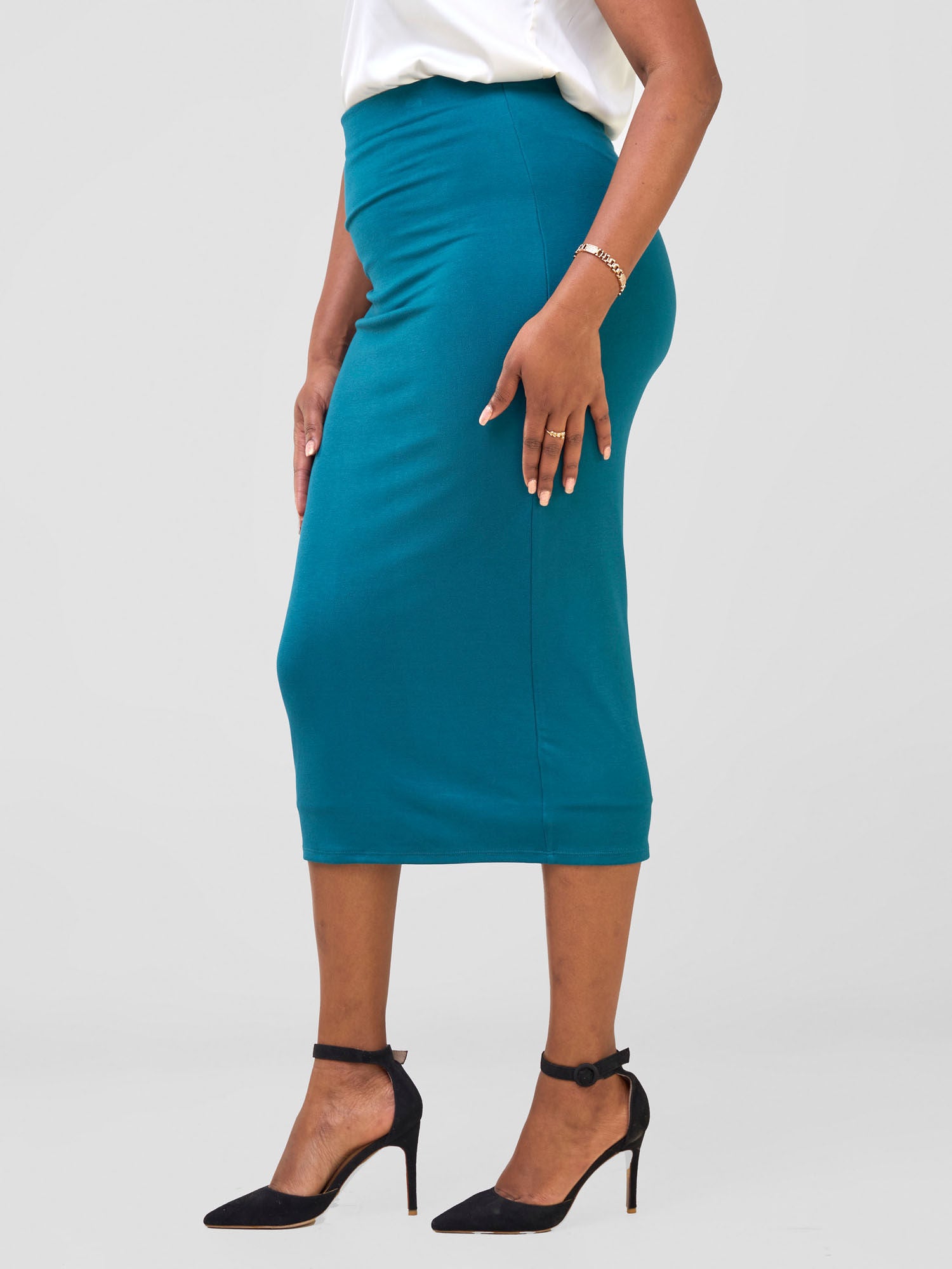 Vivo Basic Lined Capri Skirt - Teal Green