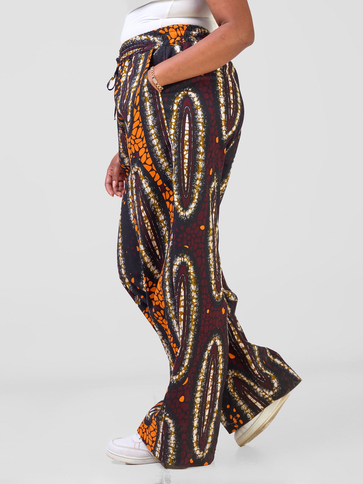 Safari Njano Wide Leg Pants - Neba Print