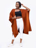 Vivo Basic Double Layered Wrap Poncho (Without Fringe) - Rust - Shopzetu