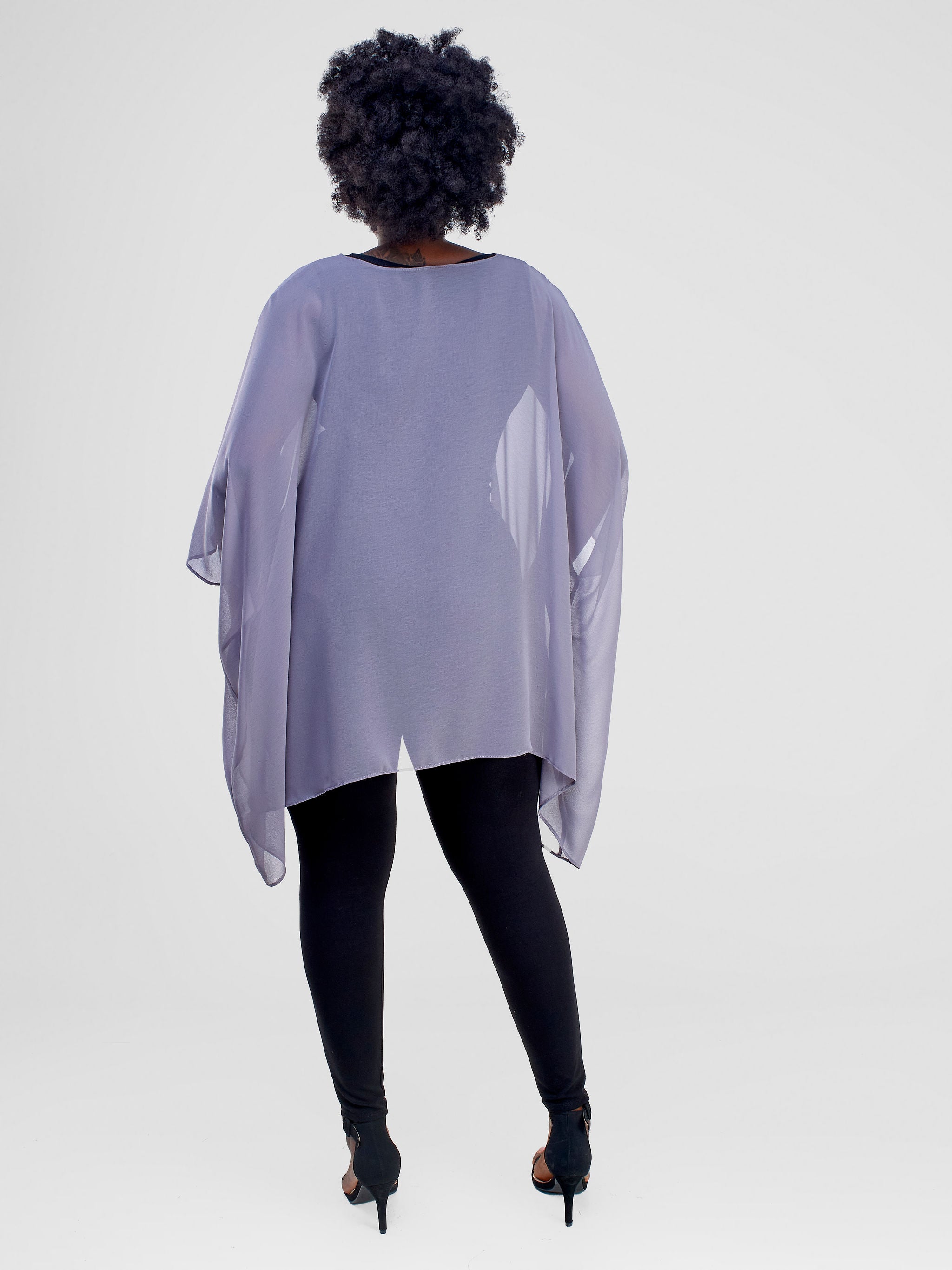 Vivo Basic Liv Chiffon Top - Grey