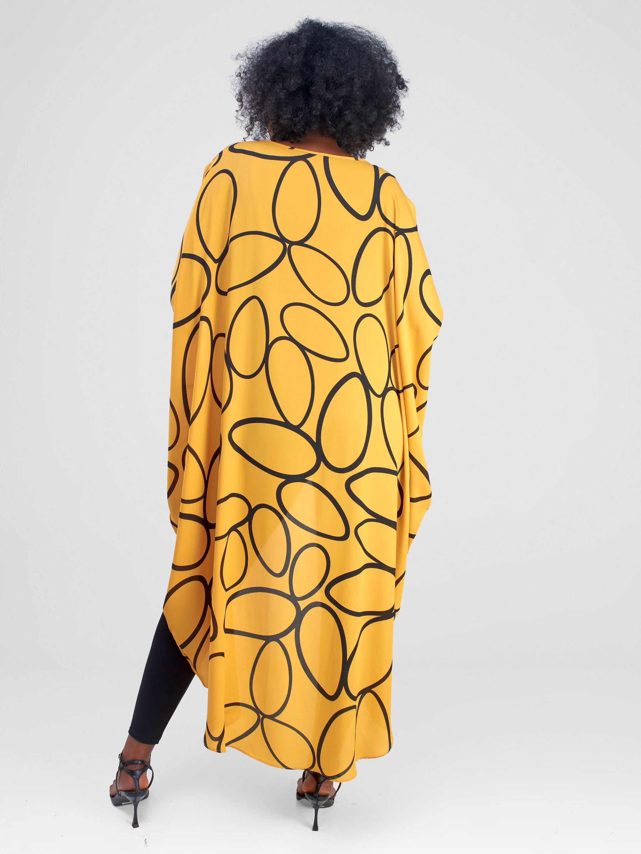 Vivo Hanabi High Low Top - Mustard Koto Print