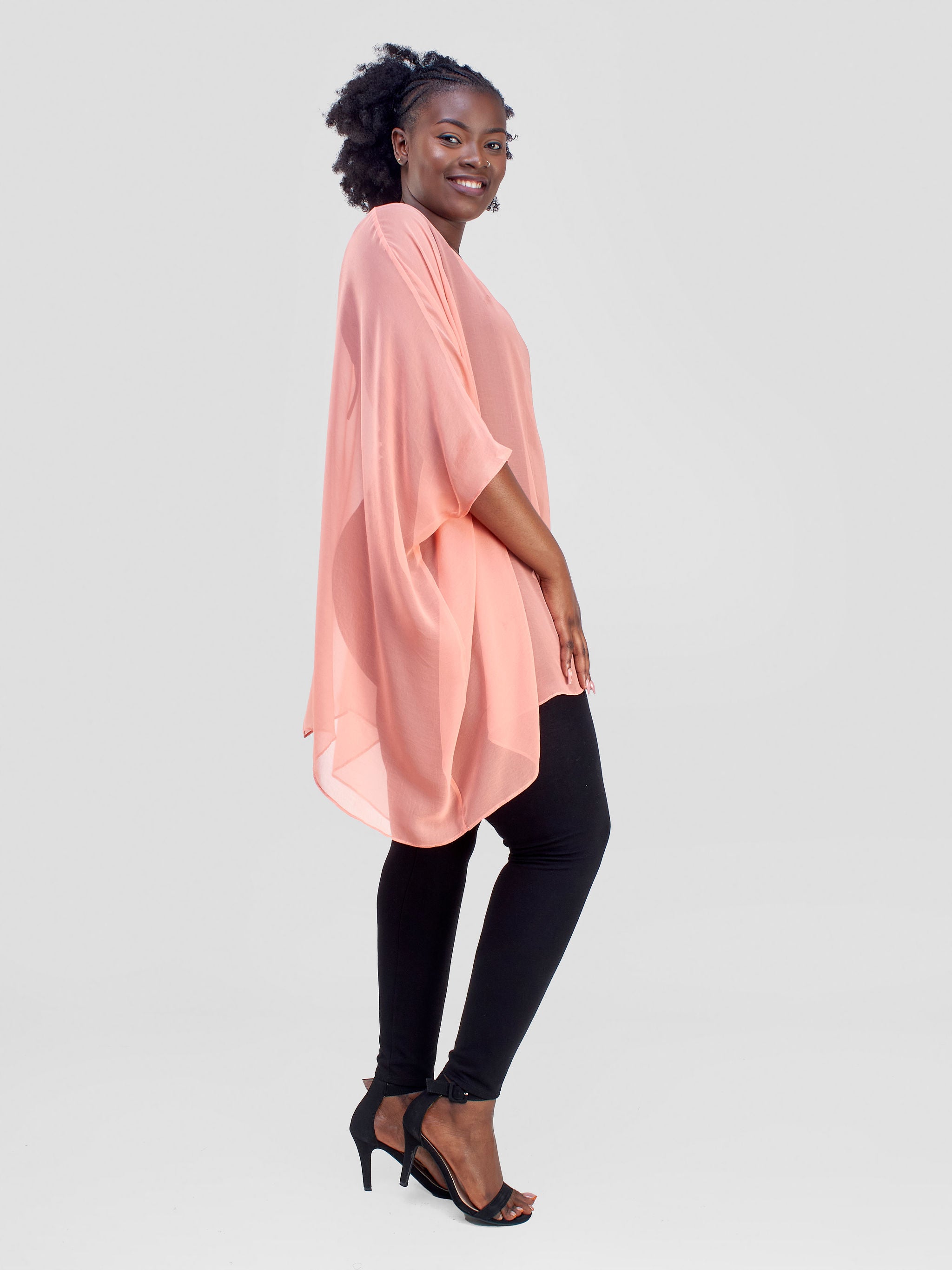 Vivo Basic Liv Chiffon Top - Coral