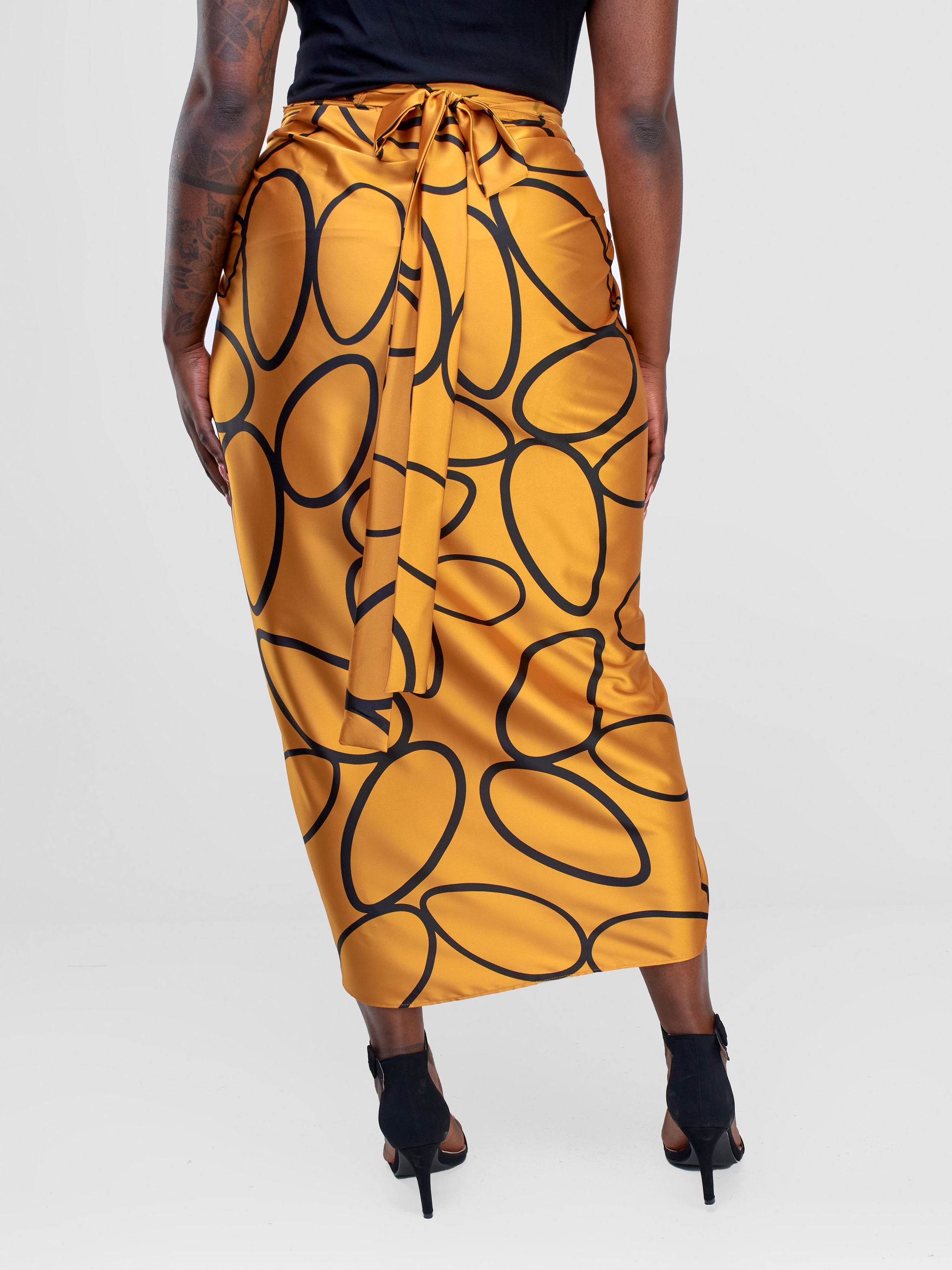 Vivo Hanabi Sarong Wrap - Mustard Koto Print