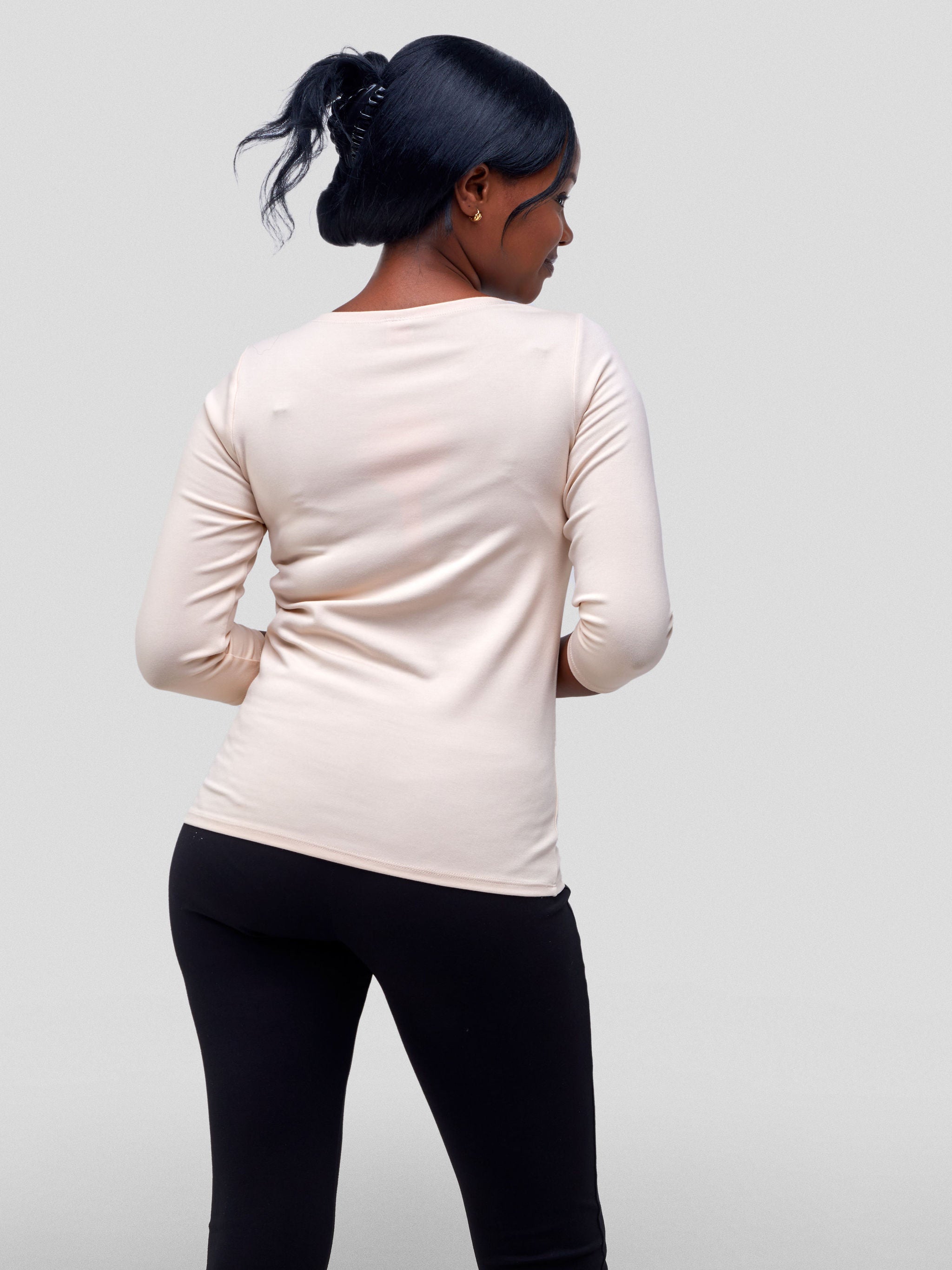 Vivo Val 3/4 Sleeve Top - Buttermilk