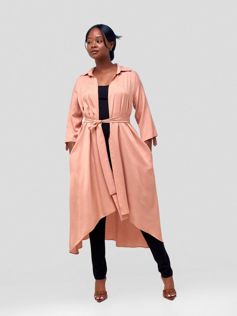Vivo Ava 3/4 Sleeve Kimono - Coral - Shopzetu