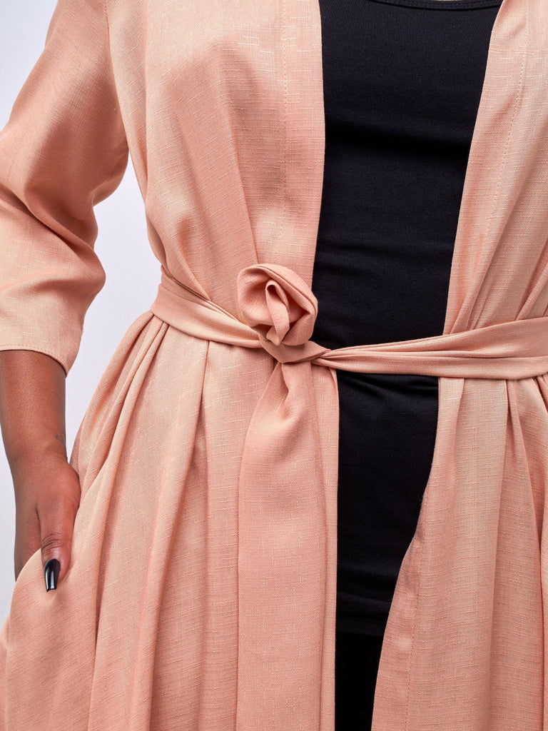 Vivo Ava 3/4 Sleeve Kimono - Coral - Shopzetu