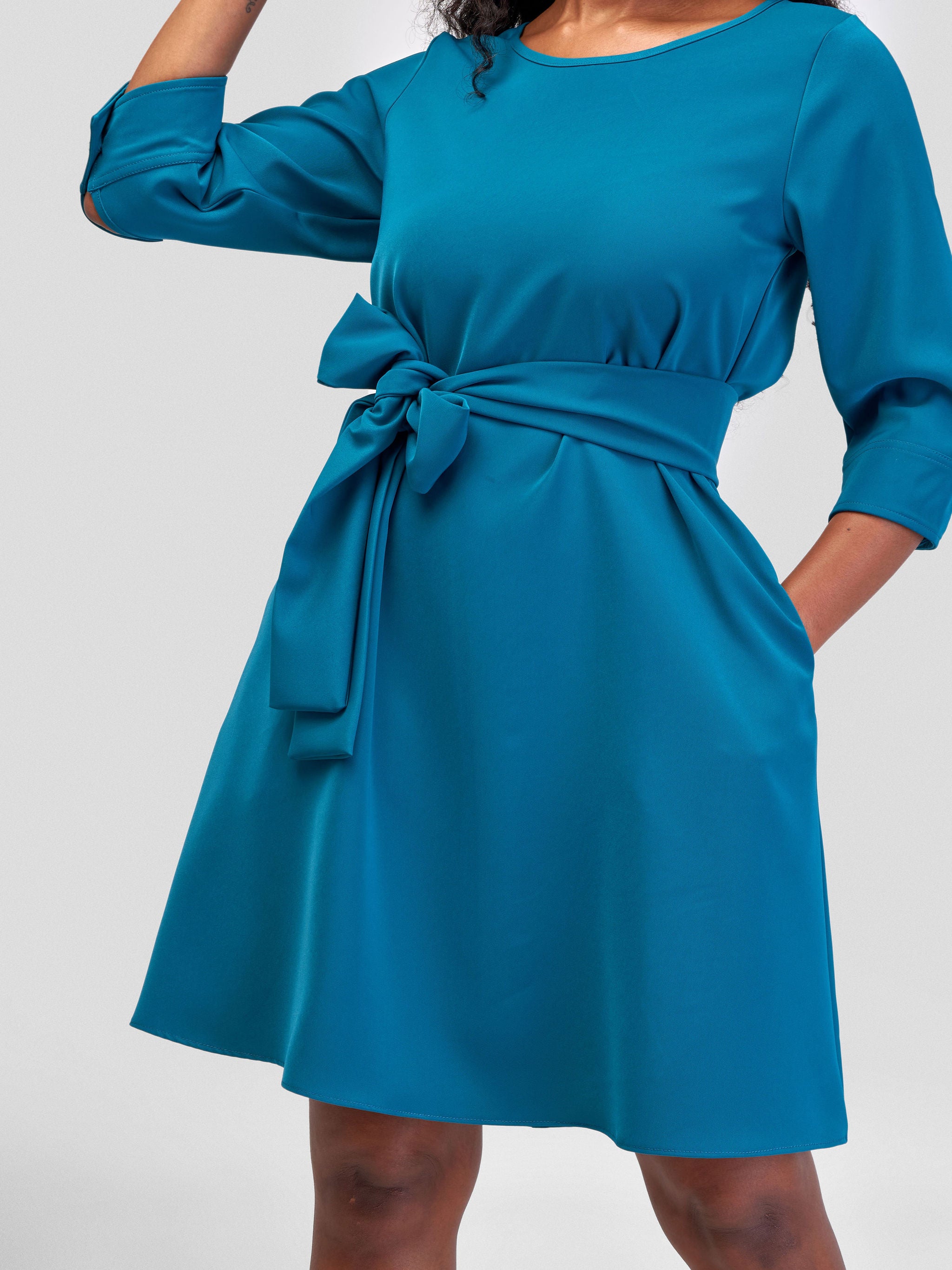 Vivo Tatili 3/4 Sleeve Tent Dress - Teal