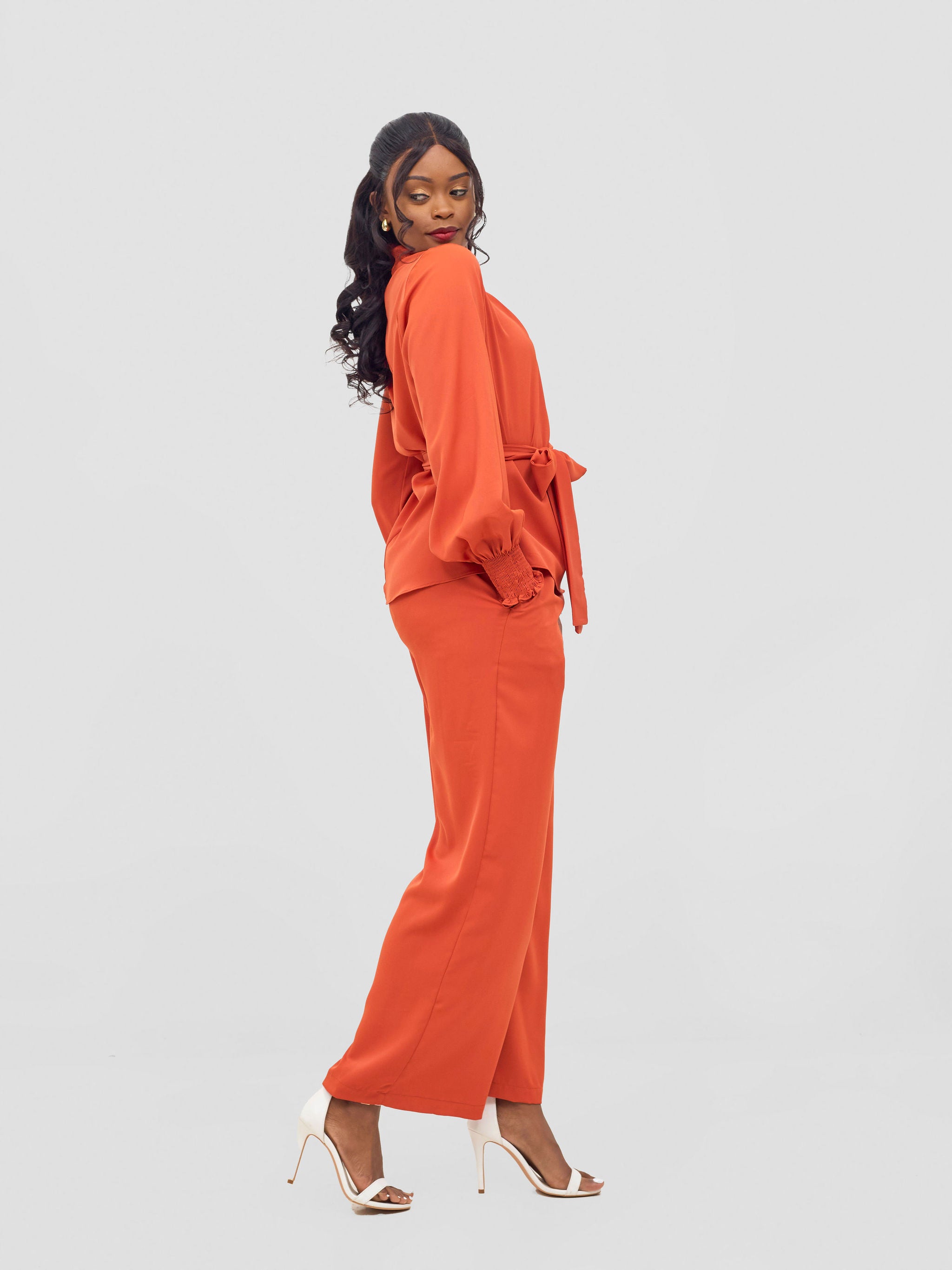 Vivo Ayah Drawstring Pants - Burnt Orange