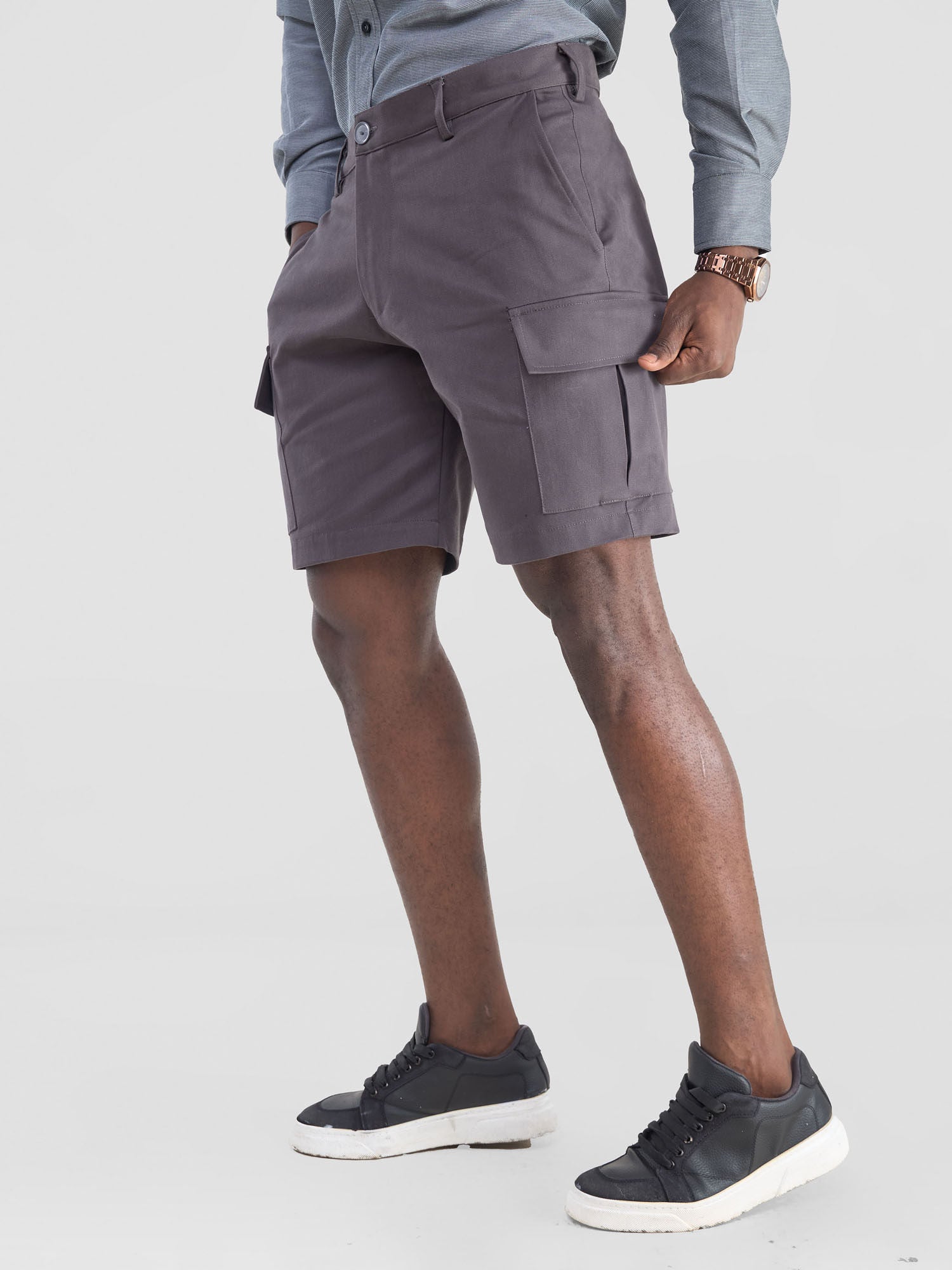 Safari Men's Cargo Shorts - Dark Grey