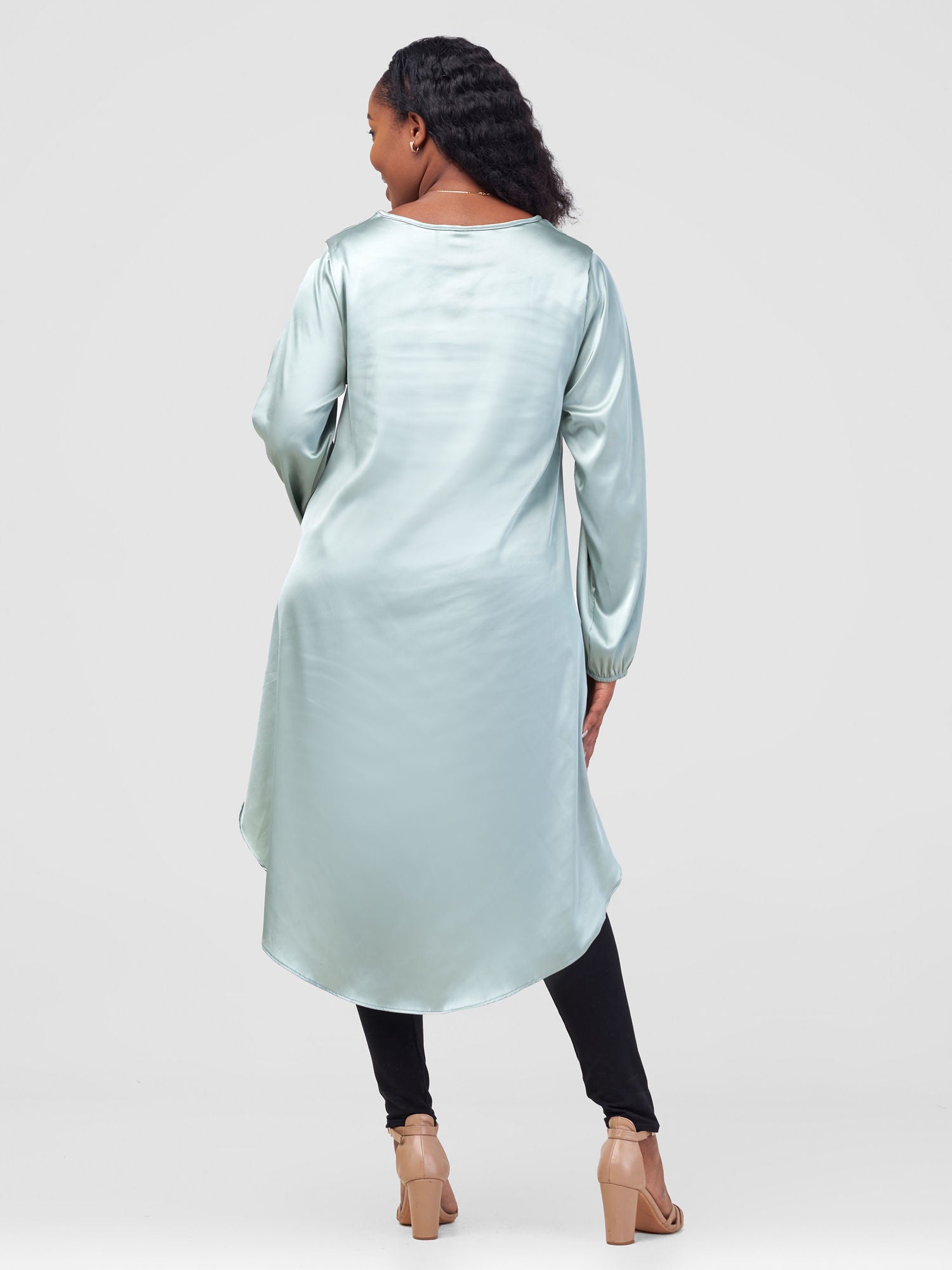 Vivo Basic Nalia Satin High Low Top - Lime