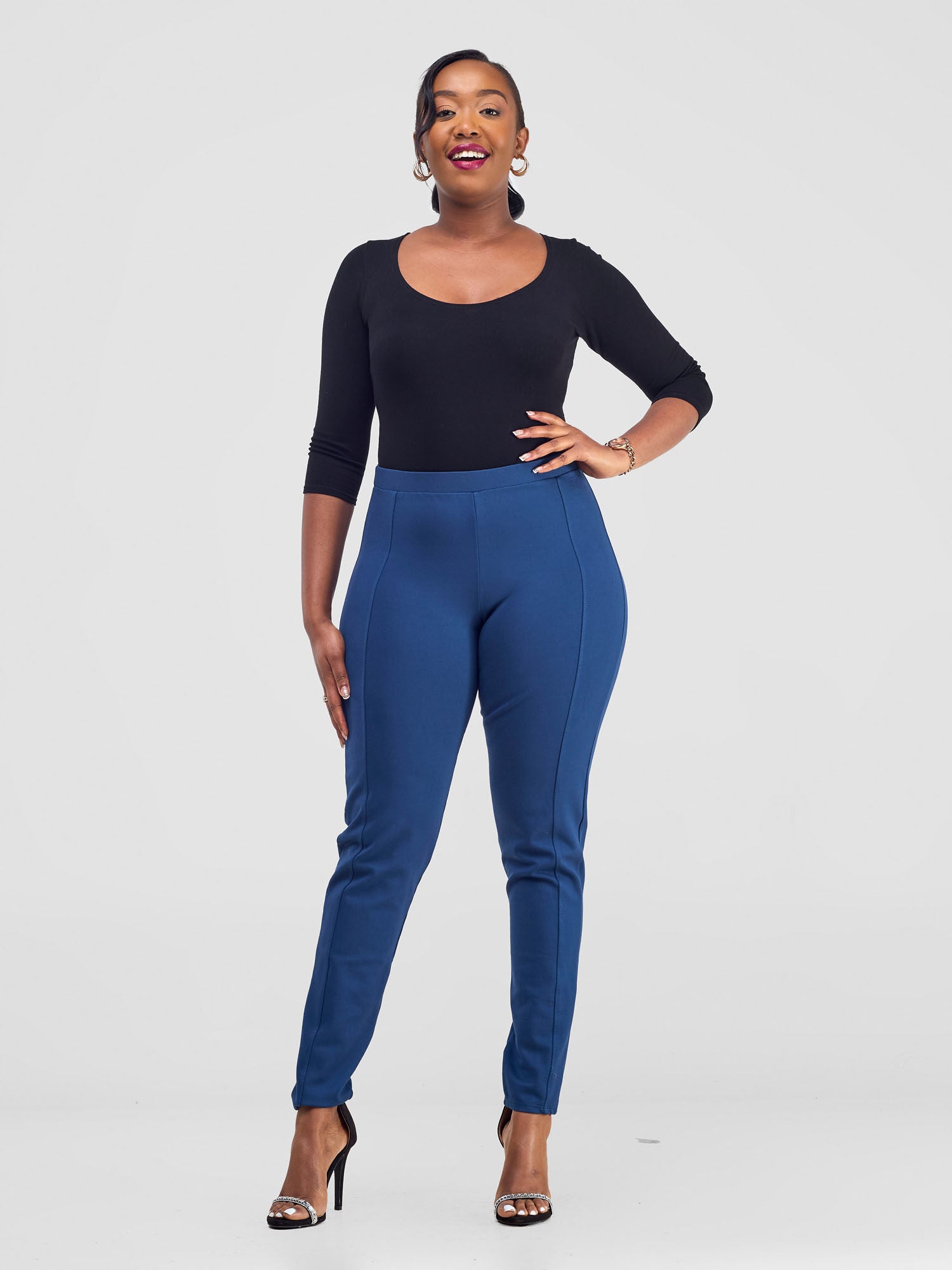 Vivo Basic Panelled Leisure Pants - Dark Teal