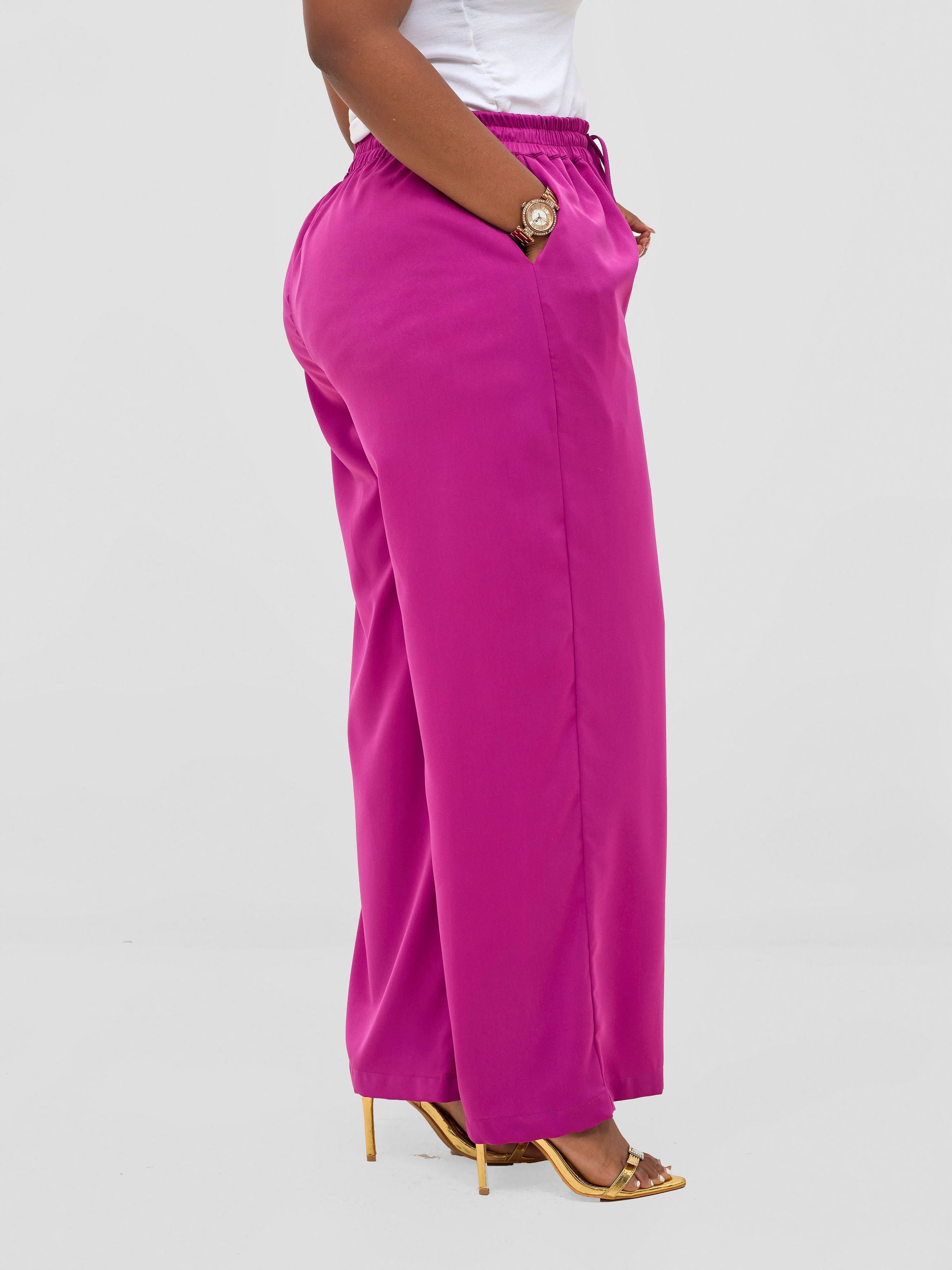 Vivo Ayah Drawstring Pants - Purple