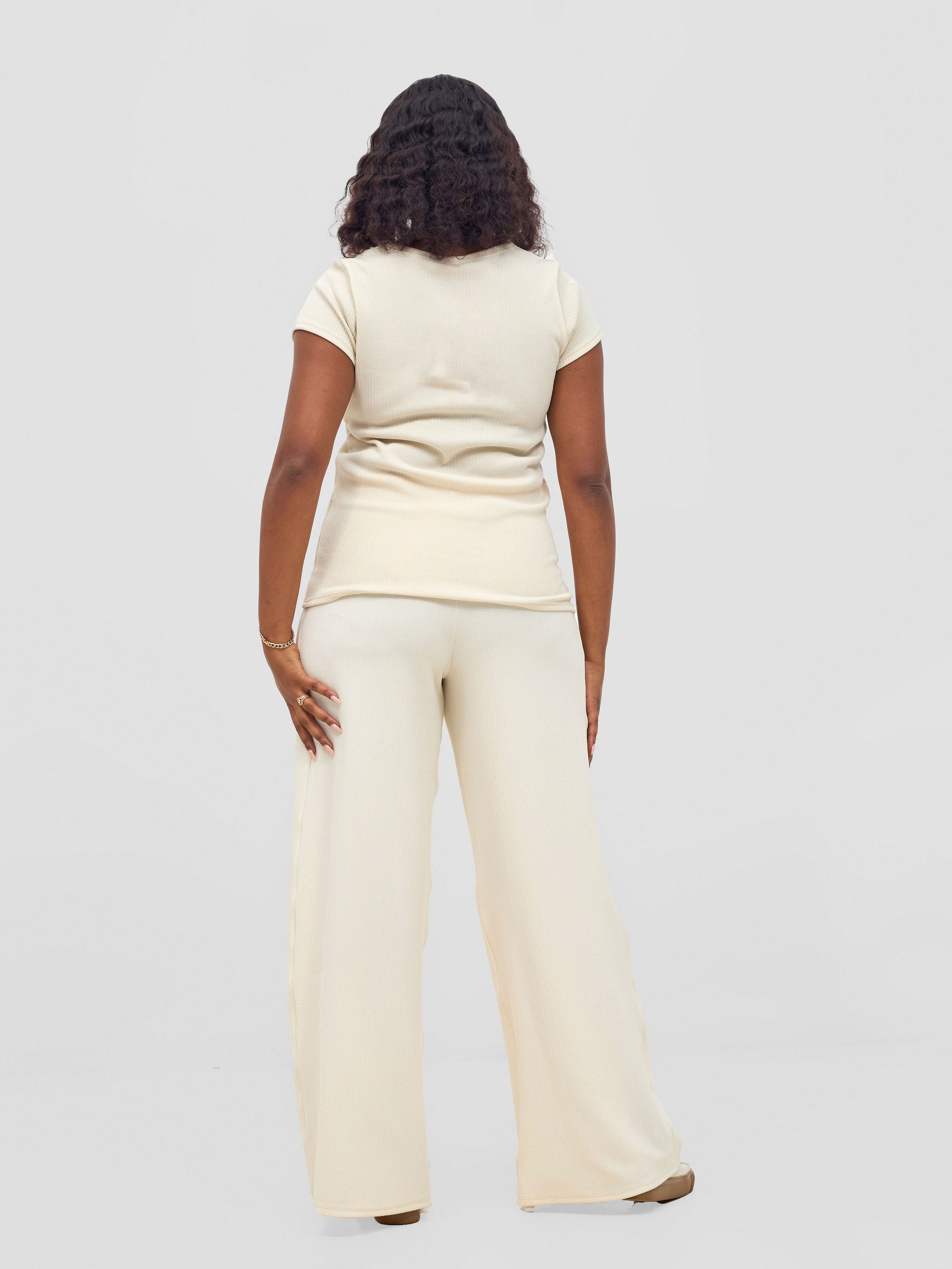 Vivo Chela Wide Leg Pants - Off White