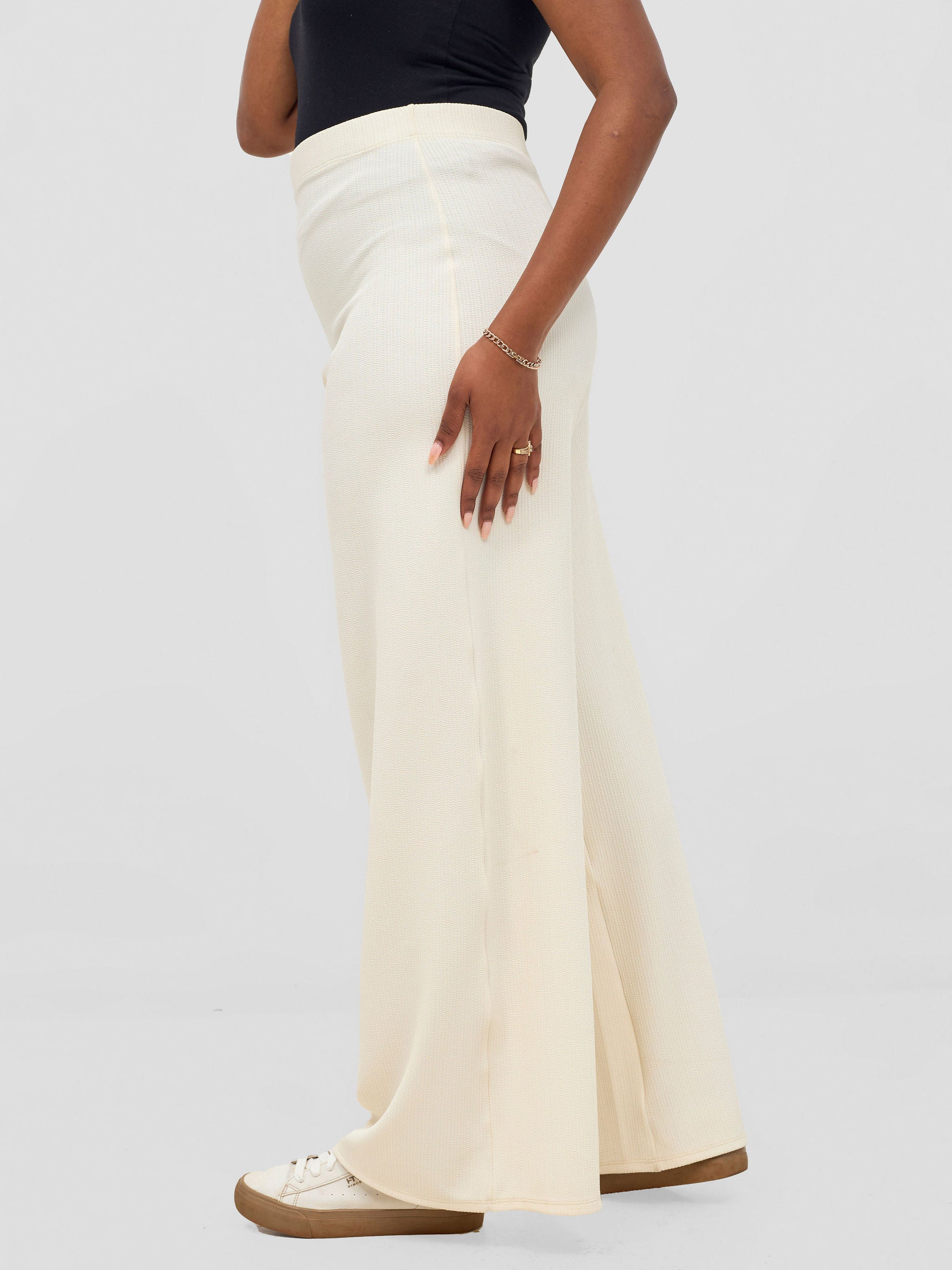 Vivo Chela Wide Leg Pants - Off White