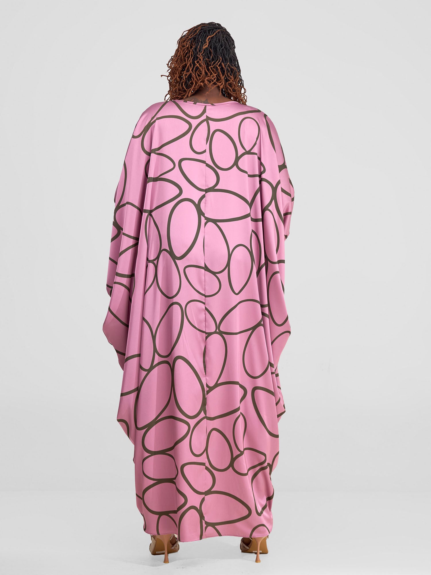 Vivo Lani Maxi Dress - Dark Pink Koto Print