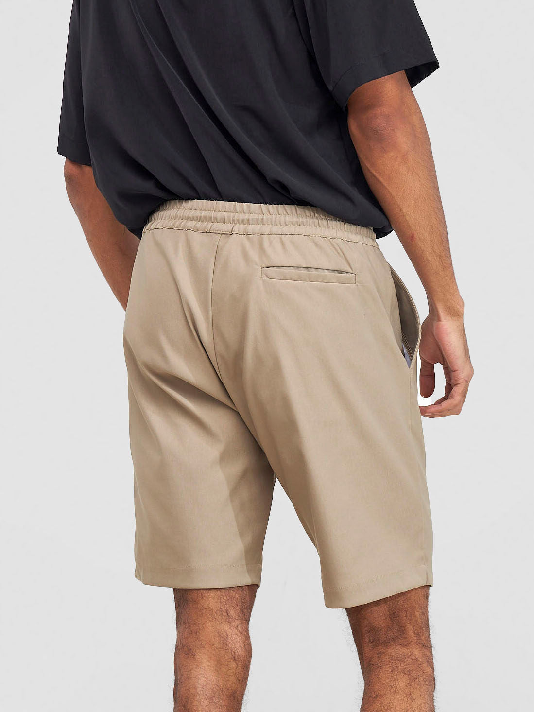 Zoya Shani Men's Drawstring Shorts - Taupe