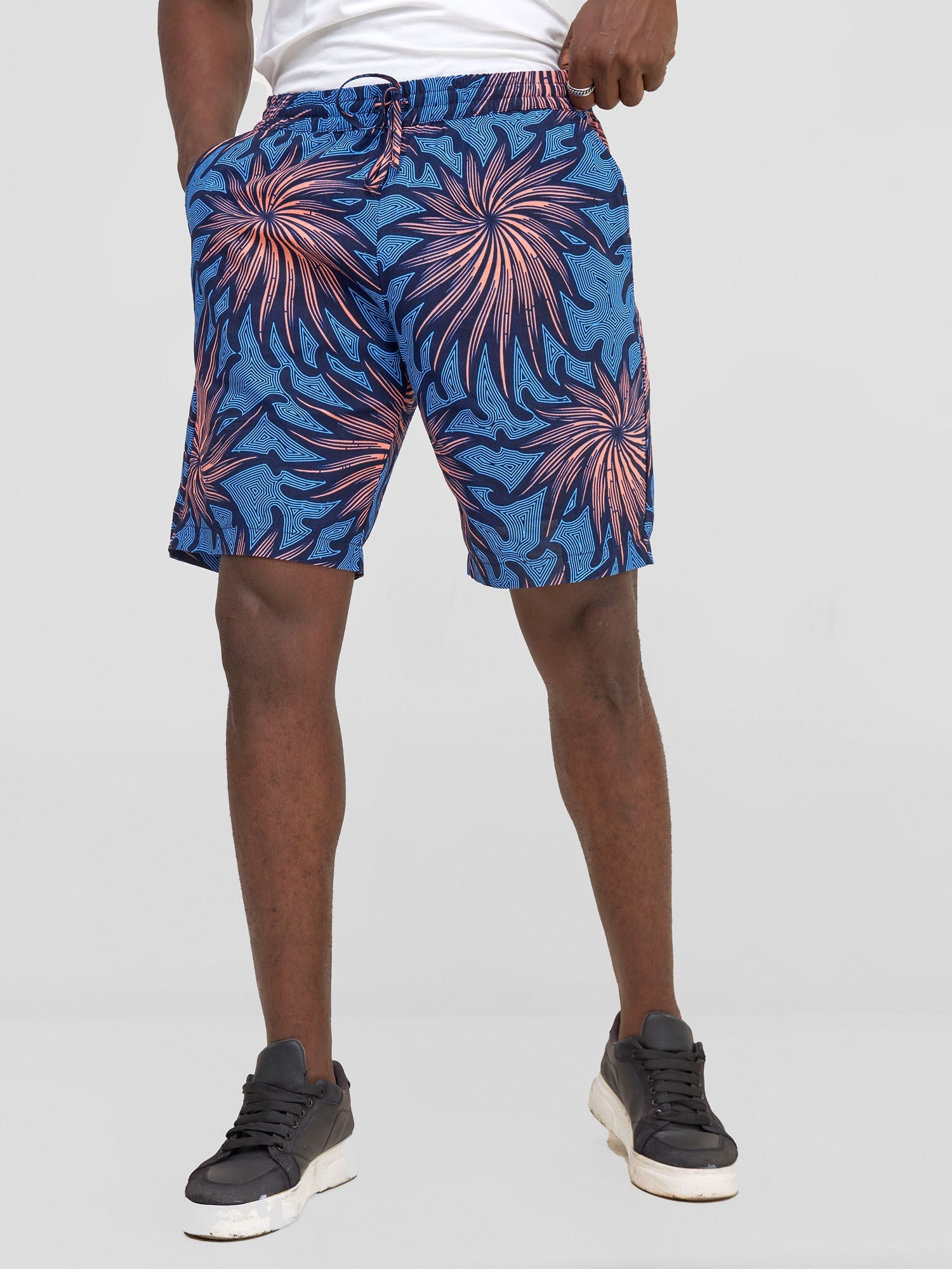 Safari Men's Kitenge Drawstring Shorts - Tana Print