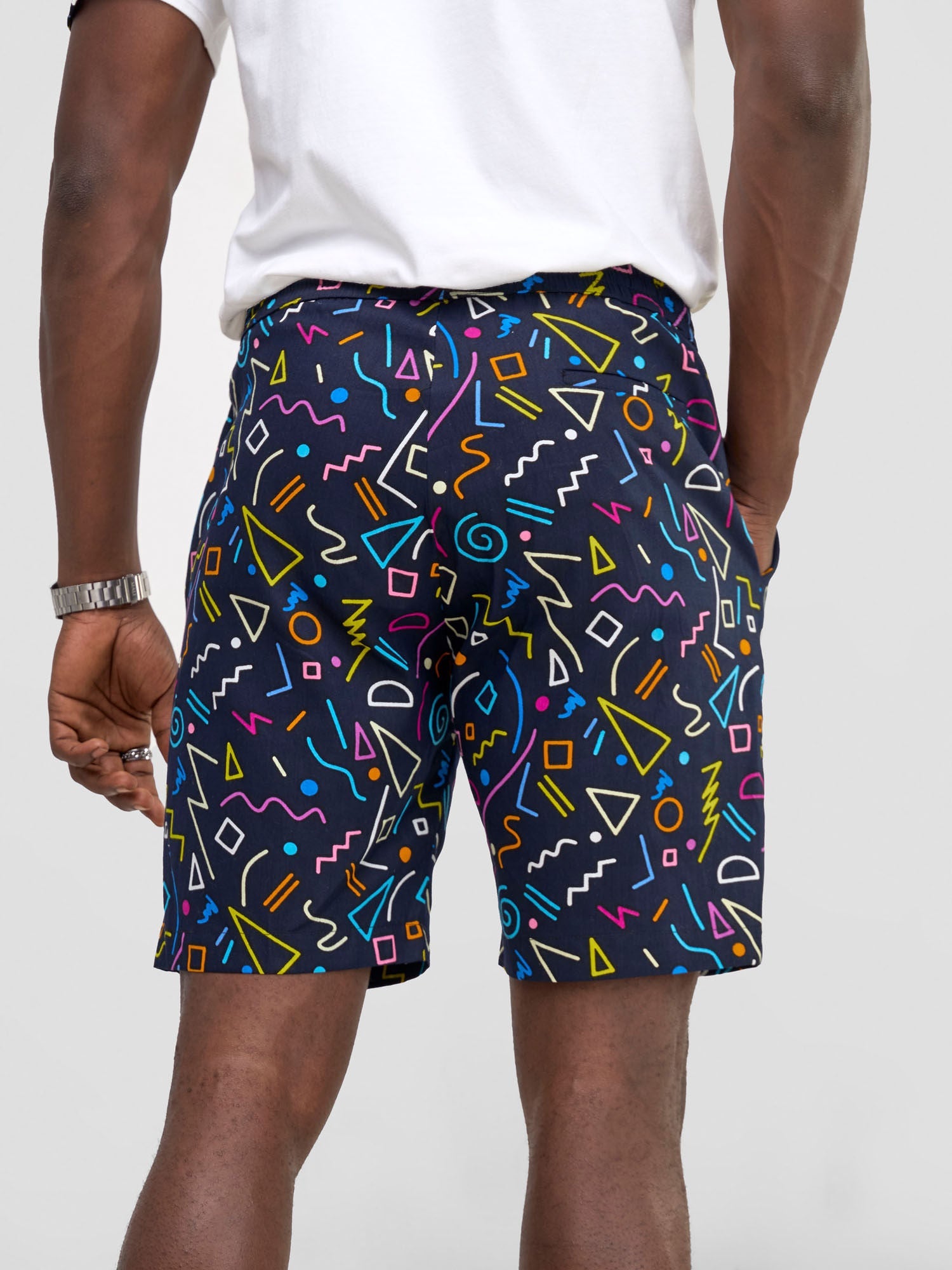 Safari Men's Kitenge Drawstring Shorts - Tari Print