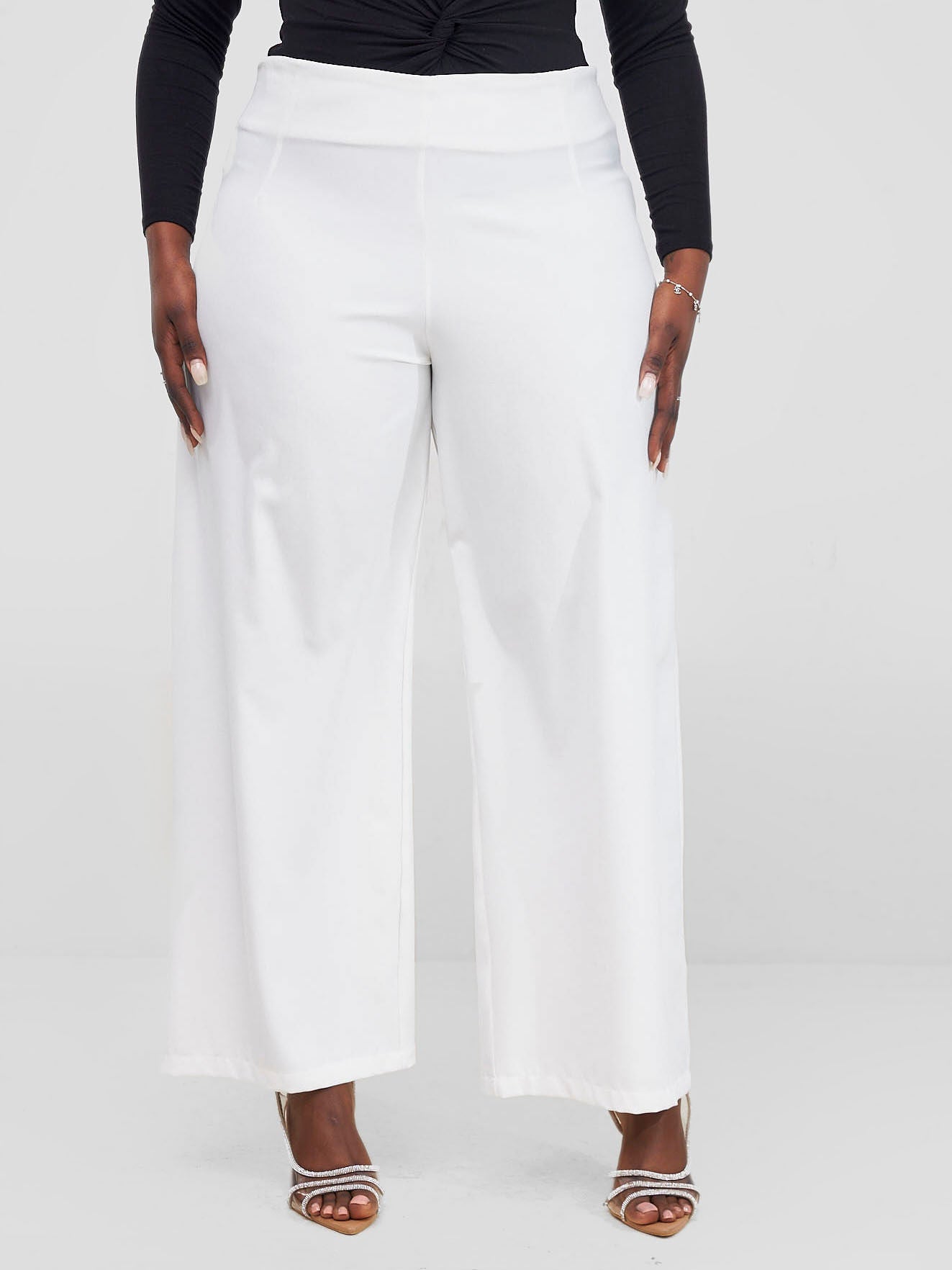 Vivo Zahari Straight Leg Pants - Off White