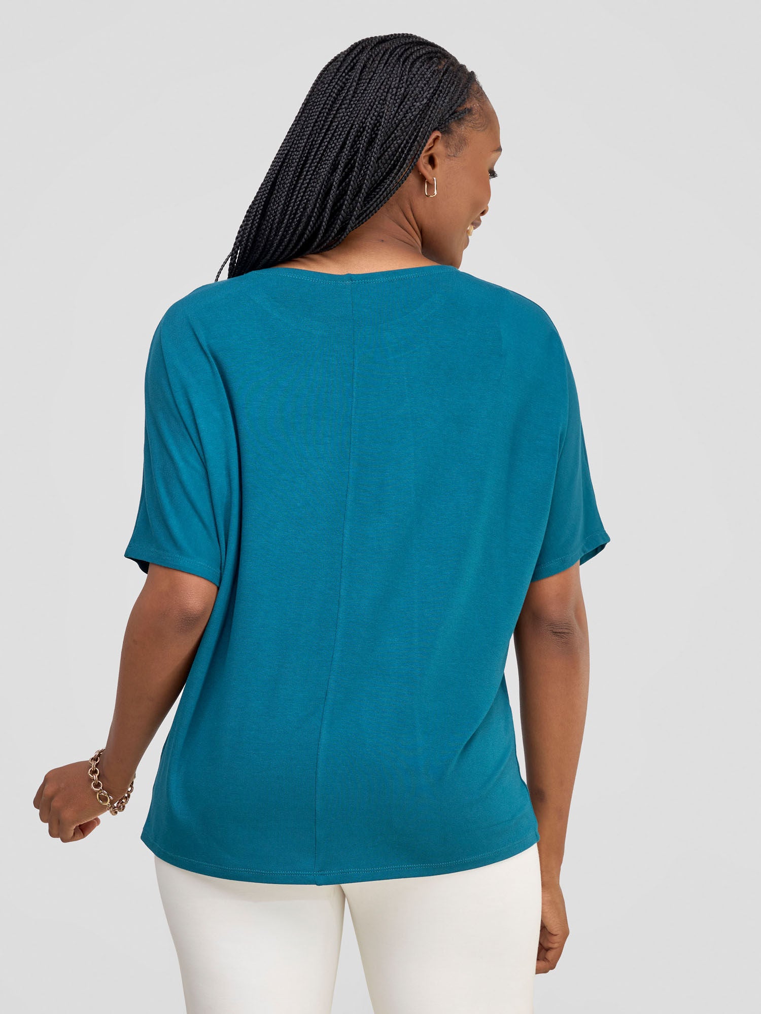 Vivo Basic Sienna Jersey Top -  Deep Teal