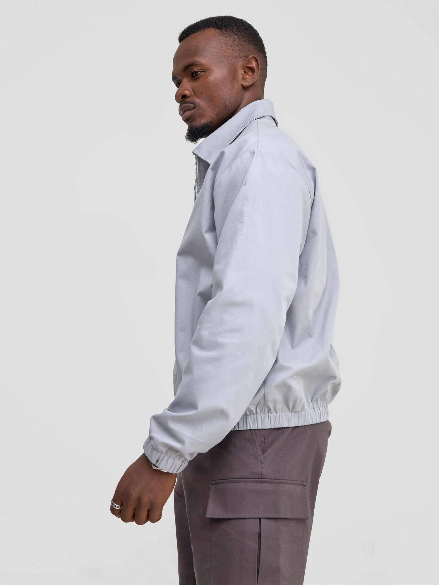 Safari Men's Bomber Jacket - Light Grey