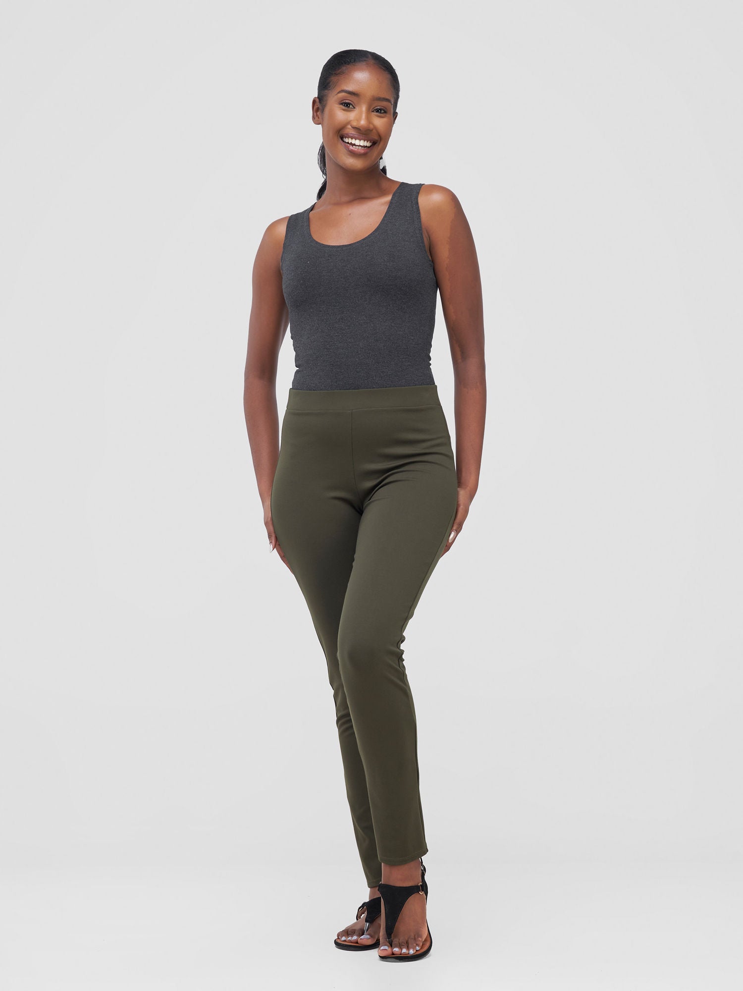 Vivo Basic Sleeveless Bodysuit - Grey