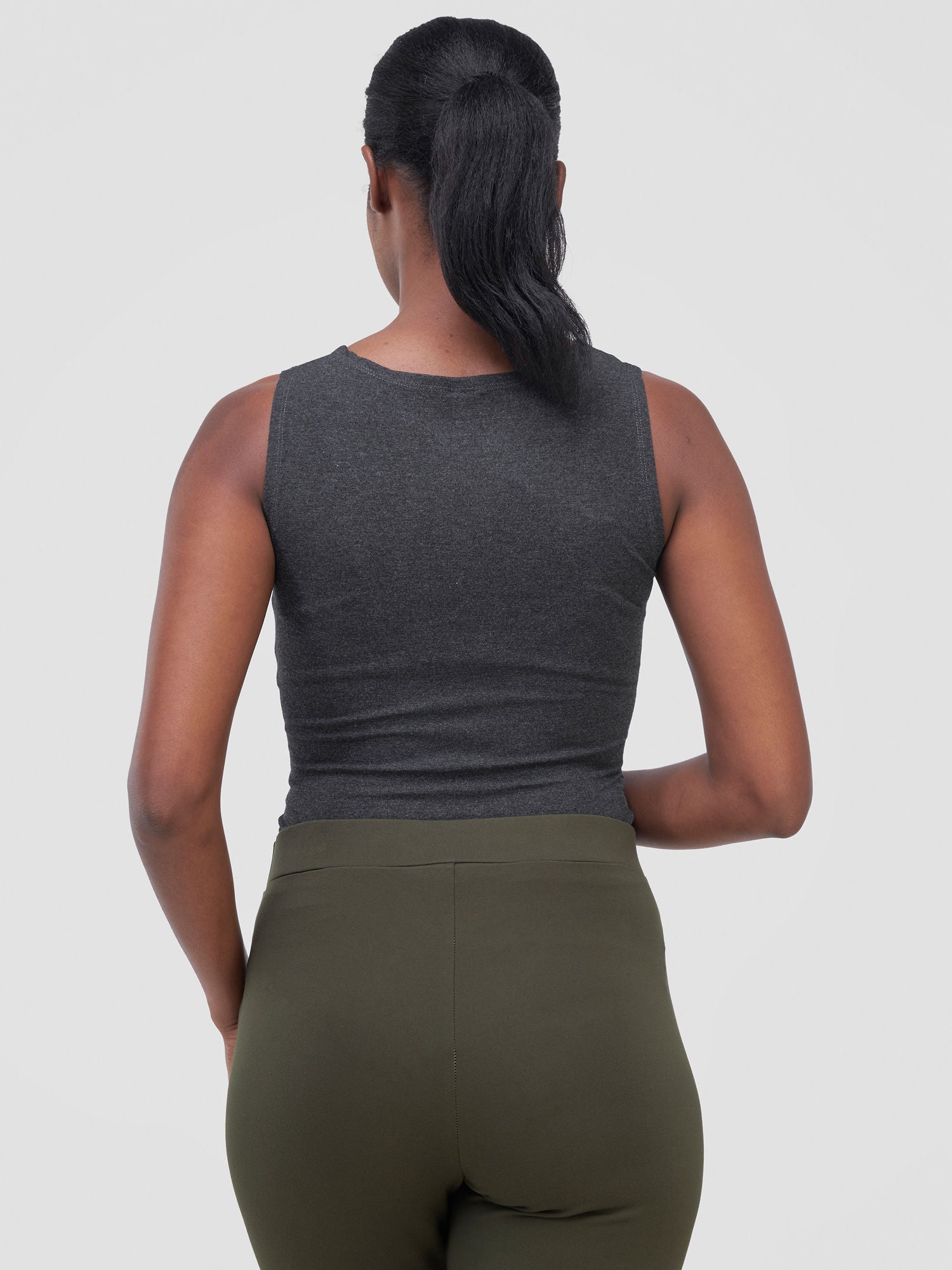 Vivo Basic Sleeveless Bodysuit - Grey