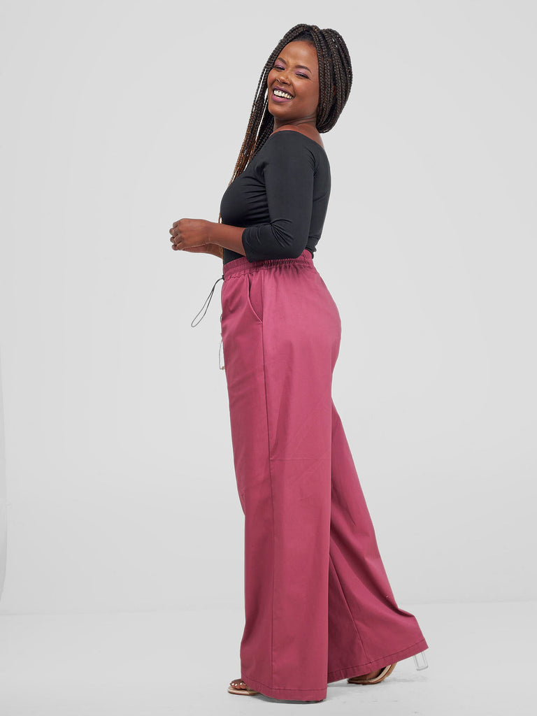 Zoya Yuni Wide Leg Pants - Dusty Pink