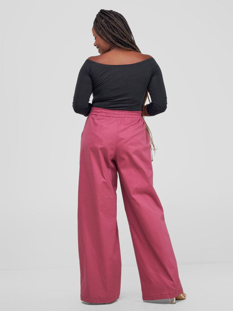 Zoya Yuni Wide Leg Pants - Dusty Pink