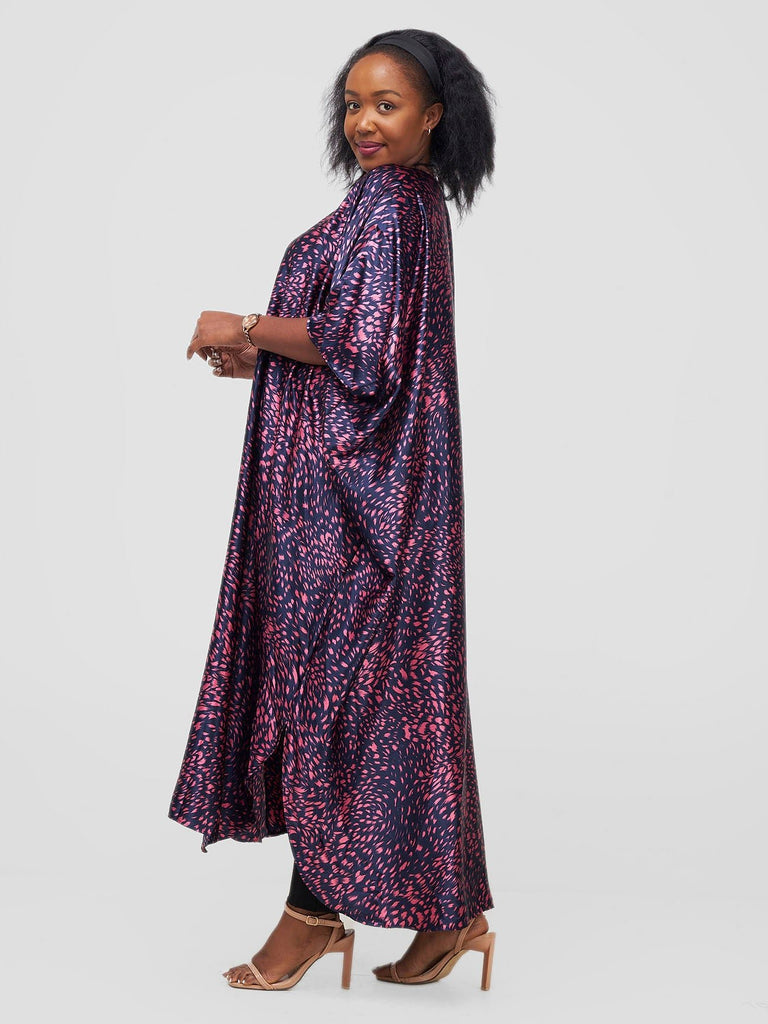 Vivo Extra Wide Kaftan - Navy / Pink - Shopzetu