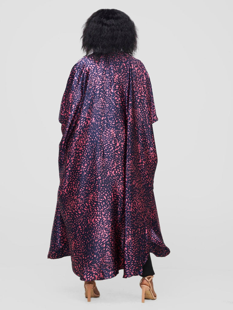 Vivo Extra Wide Kaftan - Navy / Pink - Shopzetu