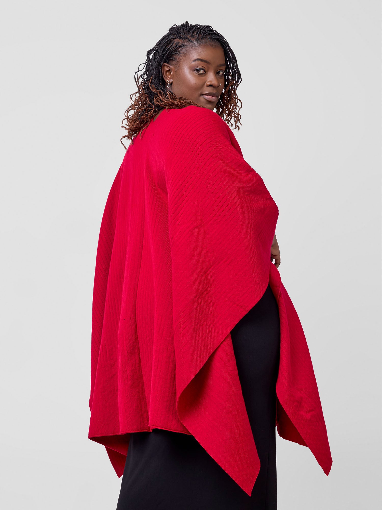 Vivo Adama Poncho - Dark Red