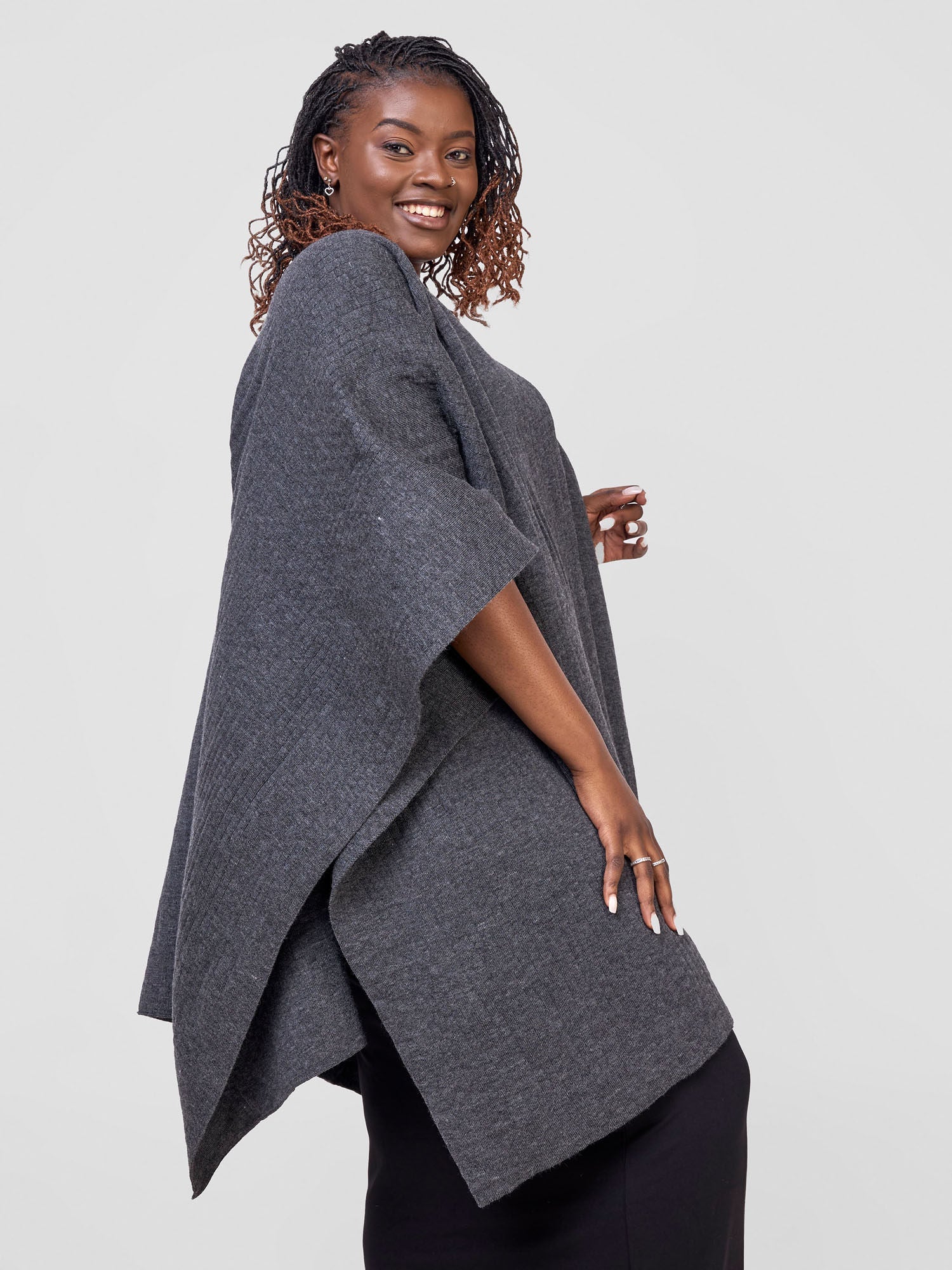 Vivo Adama Poncho - Dark Grey