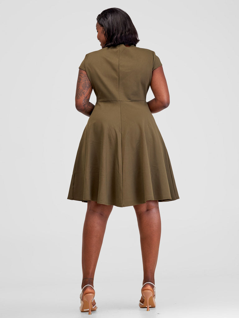 Vivo Zanzi Wrap Circular Dress - Hunters Green