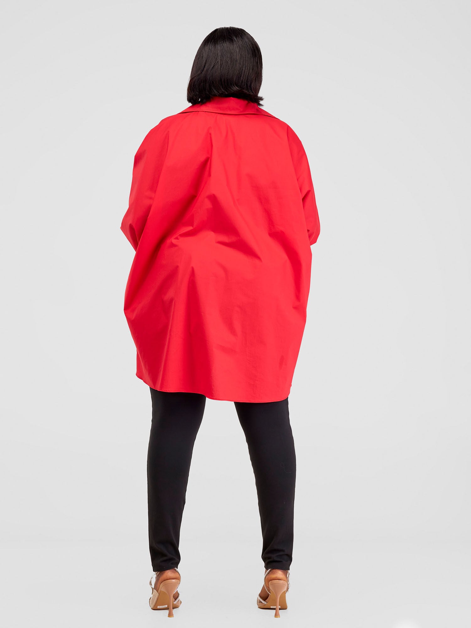 Safari Nimali High Low Tunic Top - Red