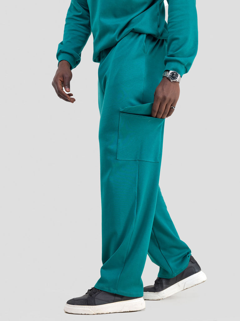 Zoya Men's Cargo Pants - Teal Green