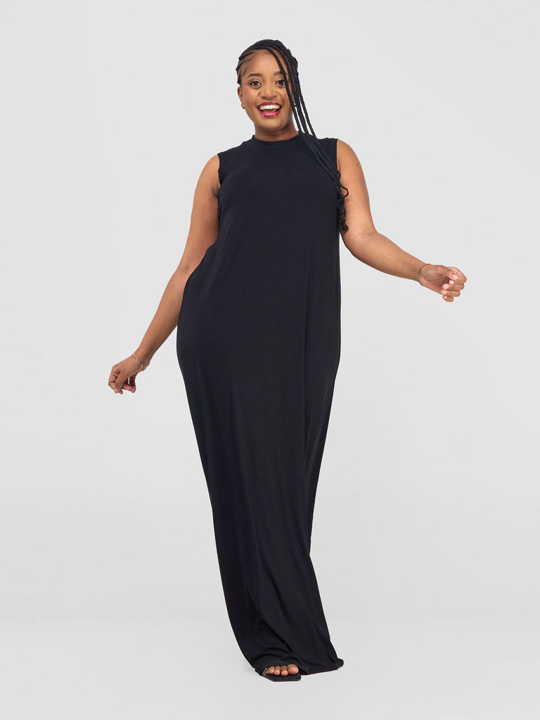 Vivo Mock Maxi Dress - Black