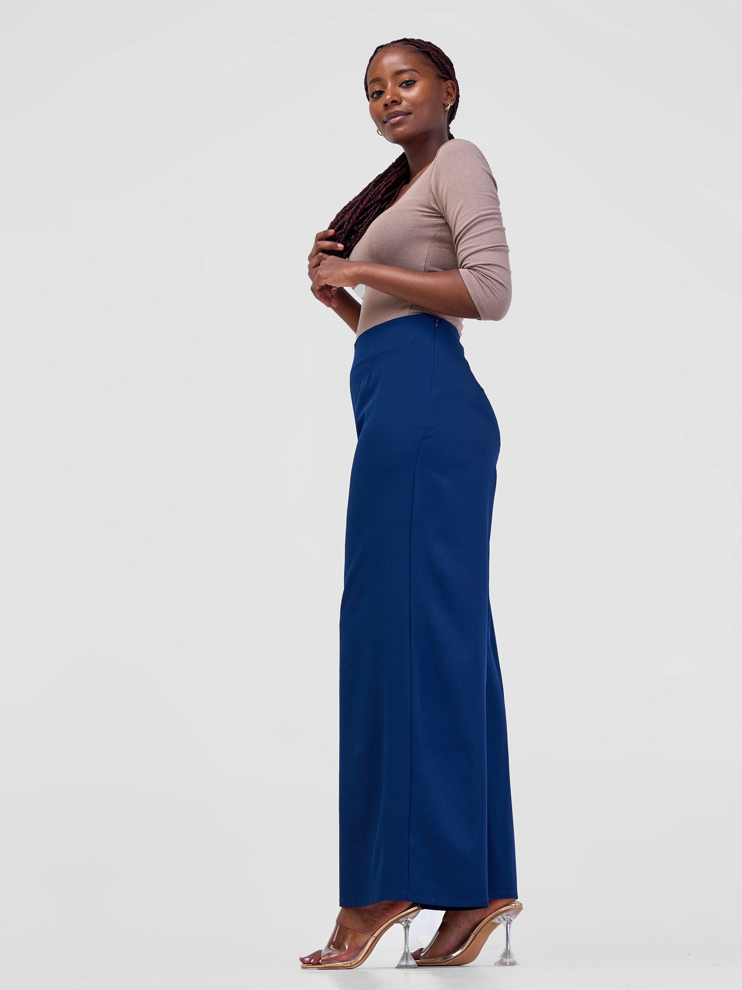 Vivo Ajani Wide Leg Pants - Navy Blue