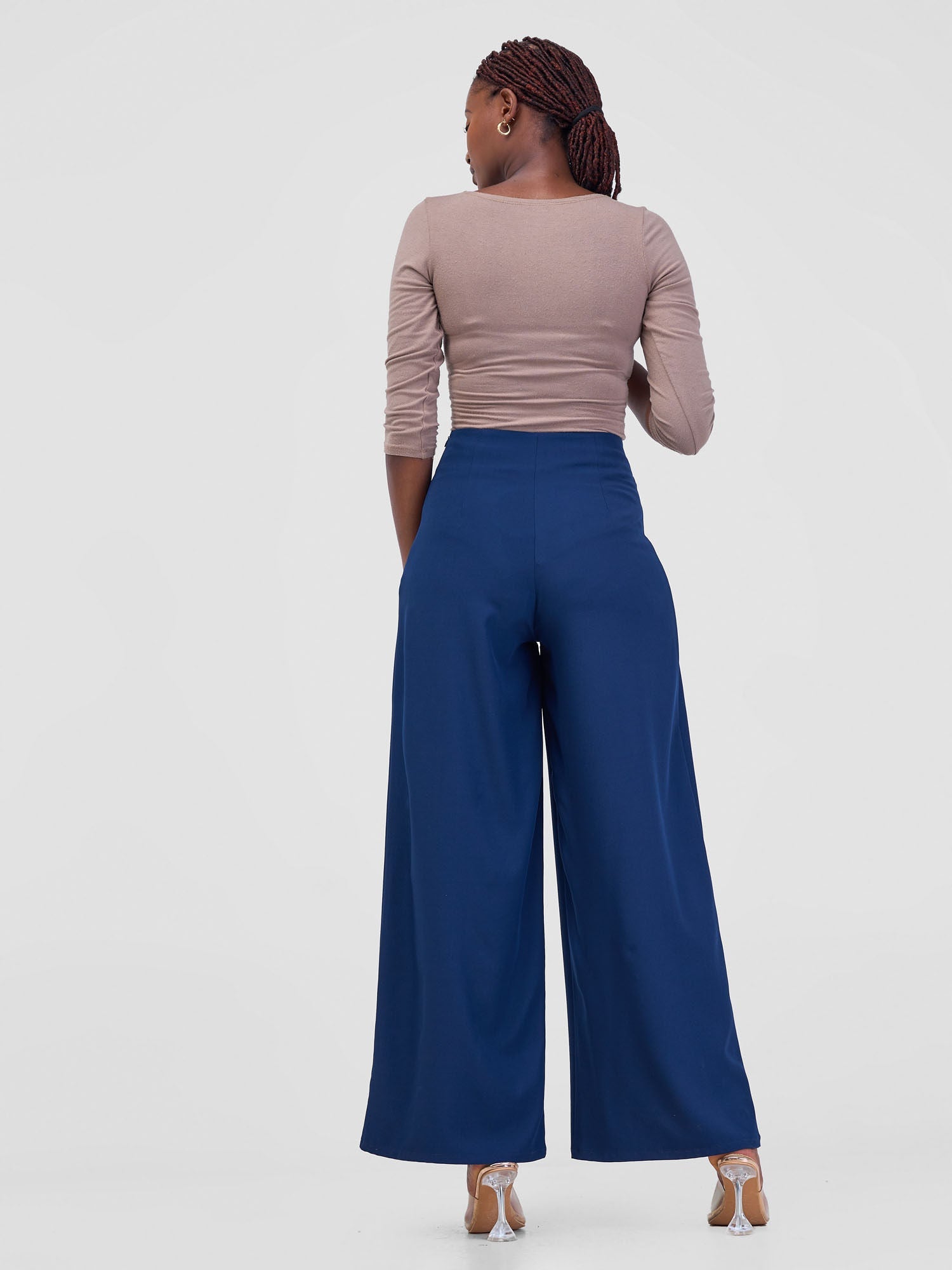 Vivo Ajani Wide Leg Pants - Navy Blue