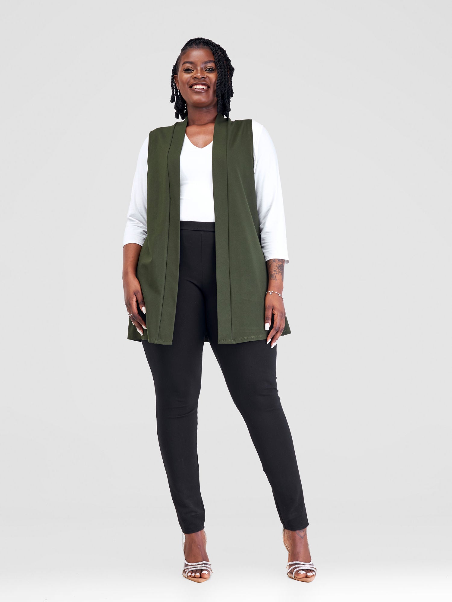 Vivo Azawi Sleeveless Overcoat - Hunters Green