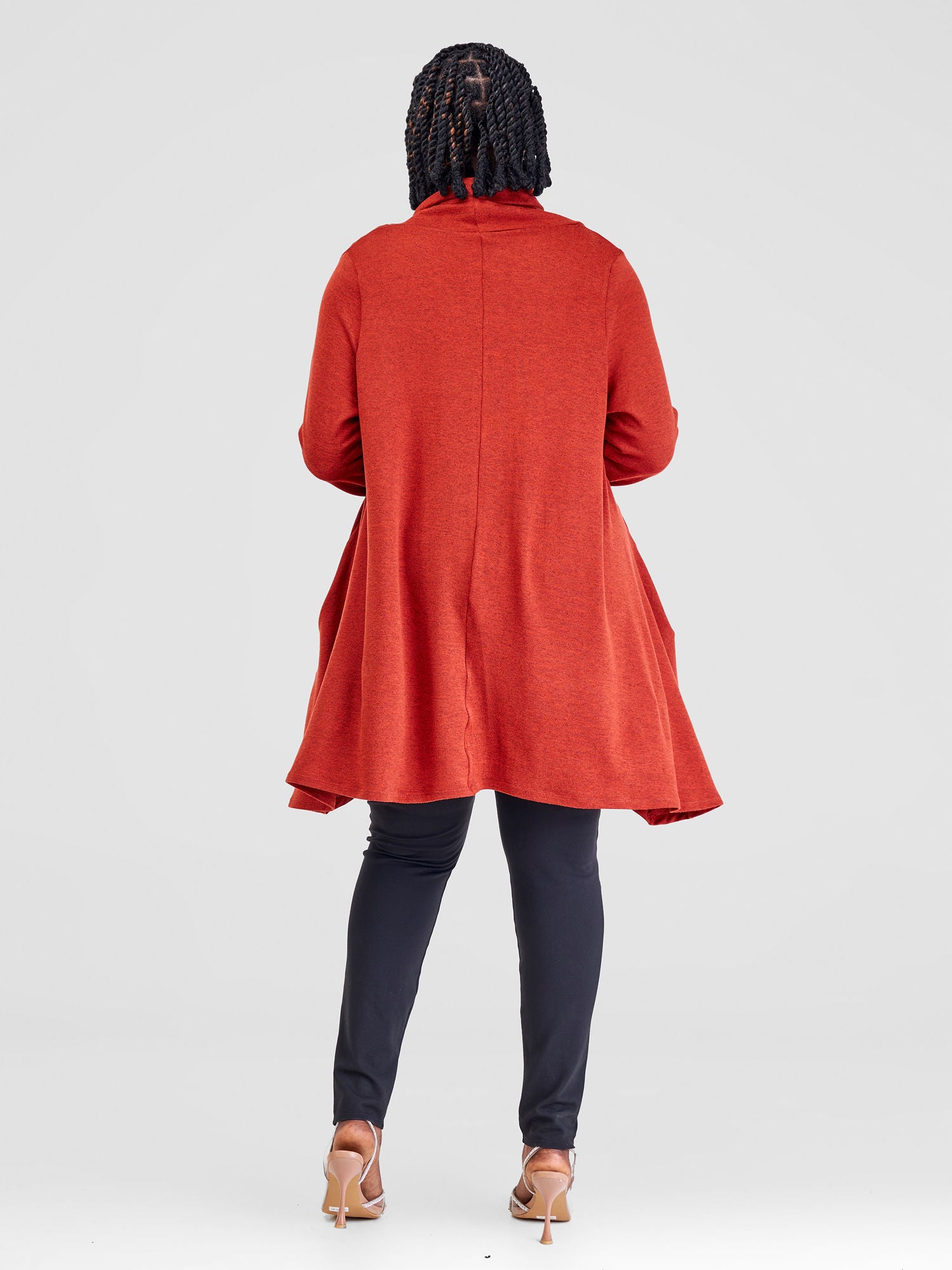 Vivo Basic Imelda Cowl Sweater - Rust