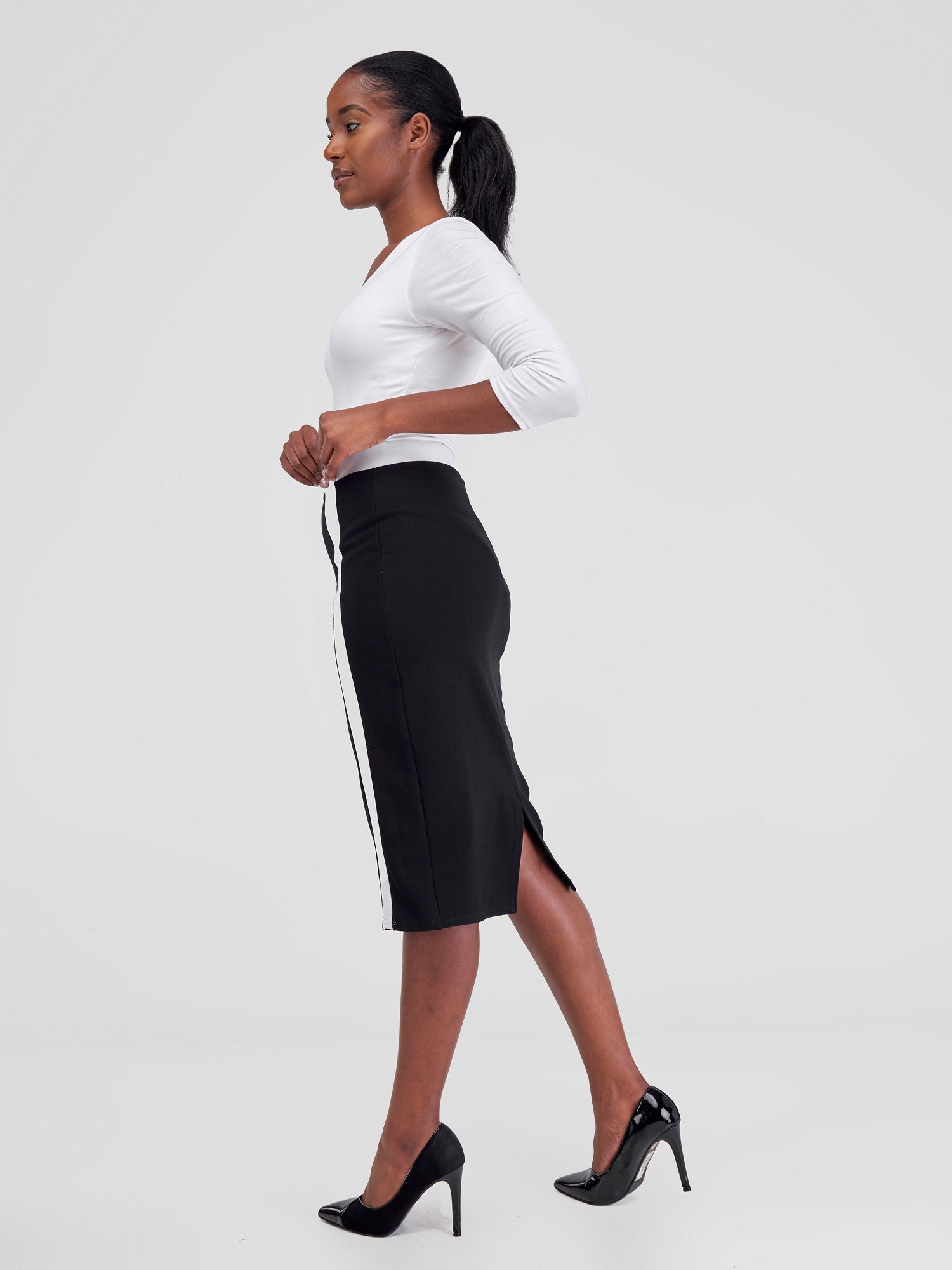 Vivo Azawi Pencil Skirt - Black / White