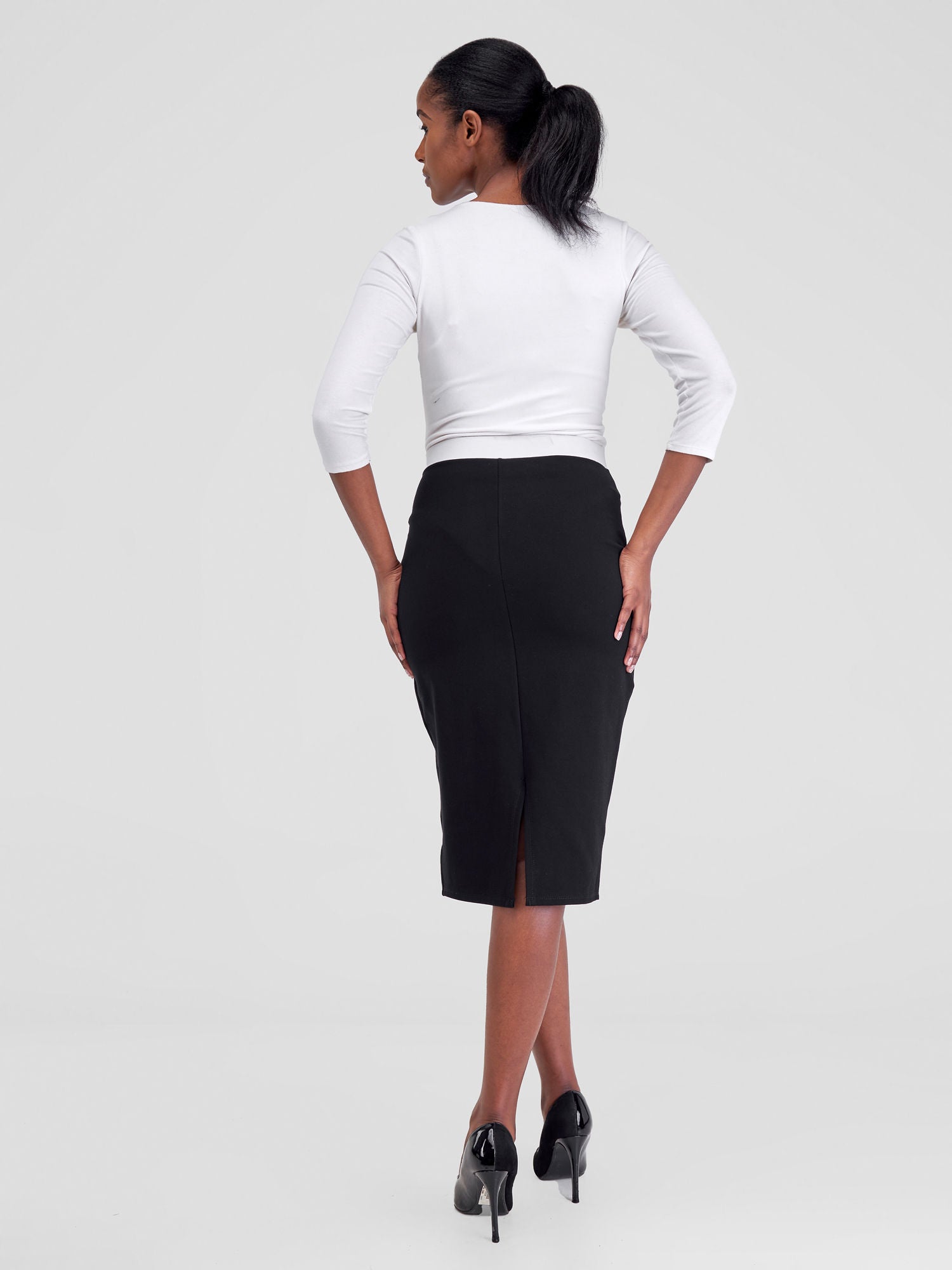 Vivo Azawi Pencil Skirt - Black / White